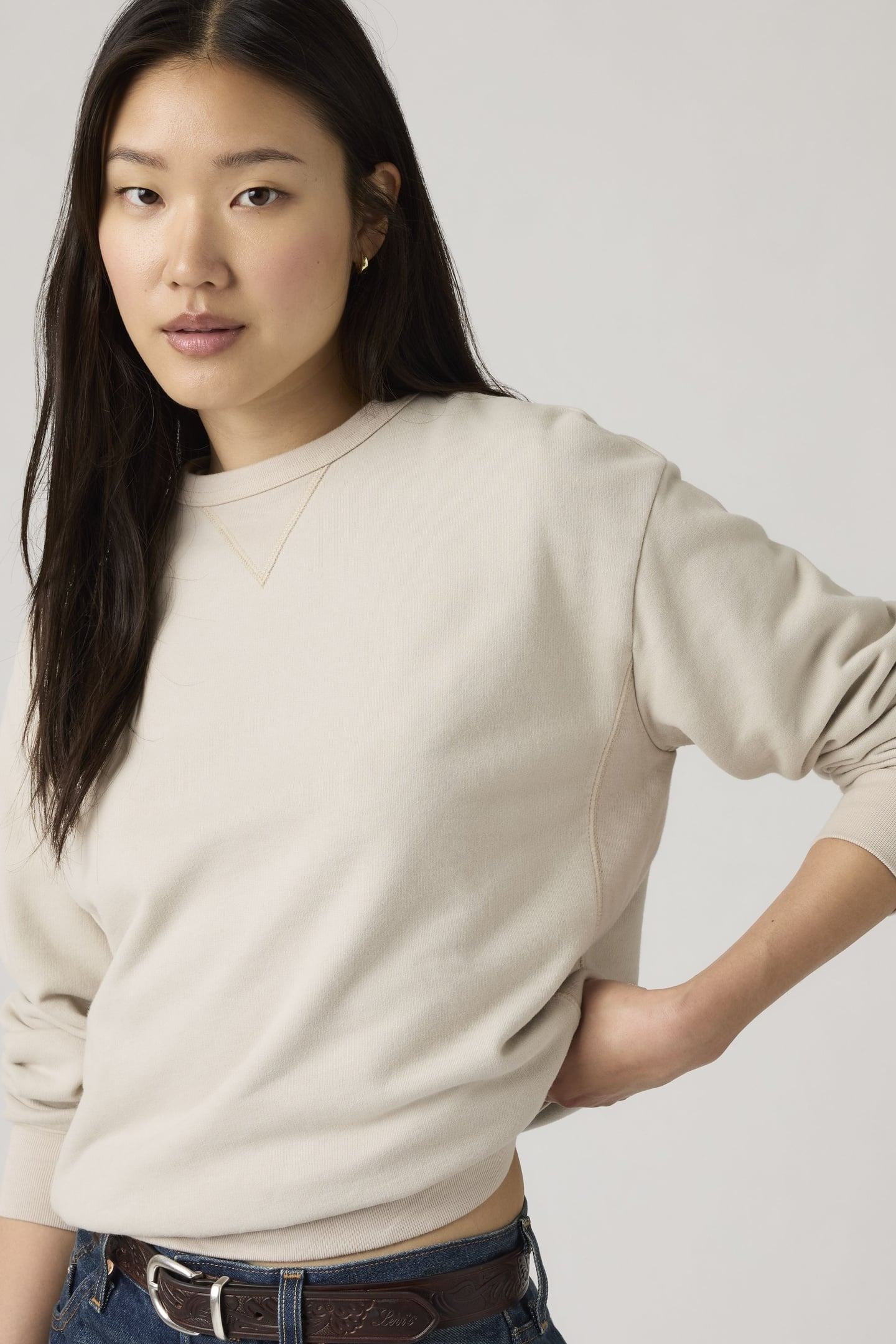 HERITAGE CREWNECK SWEATSHIRT NEUTRAL 5