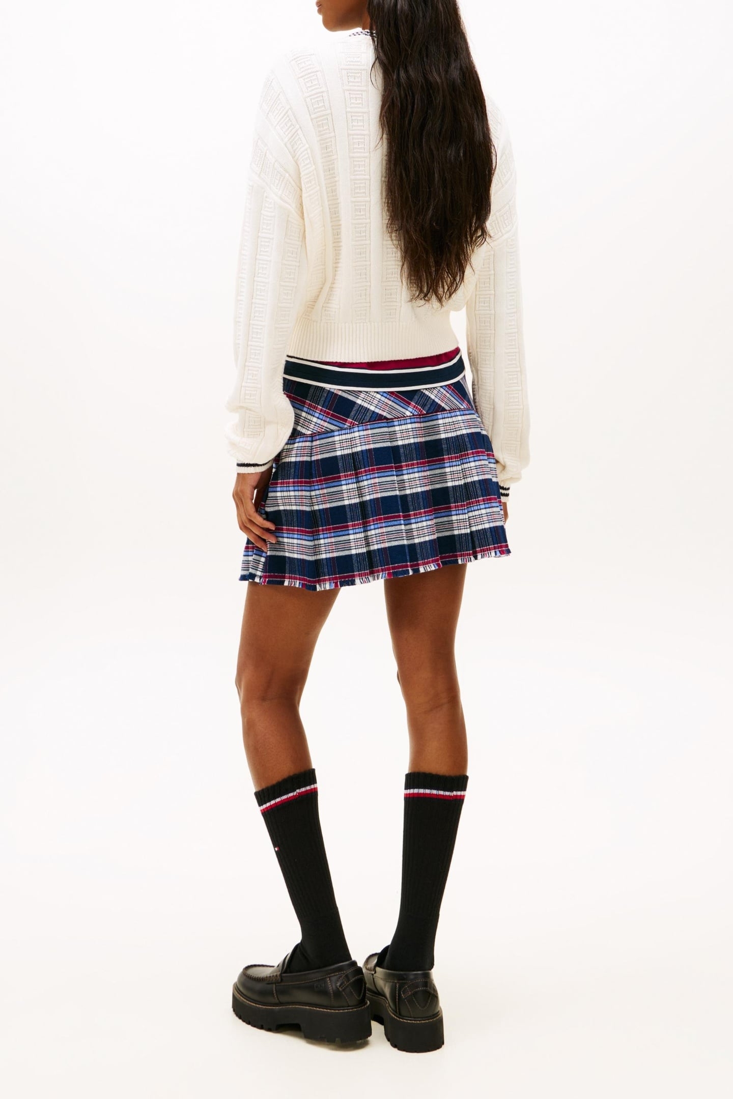 BOXY FLAG CABLE SWEATER ANCIENT WHITE 3