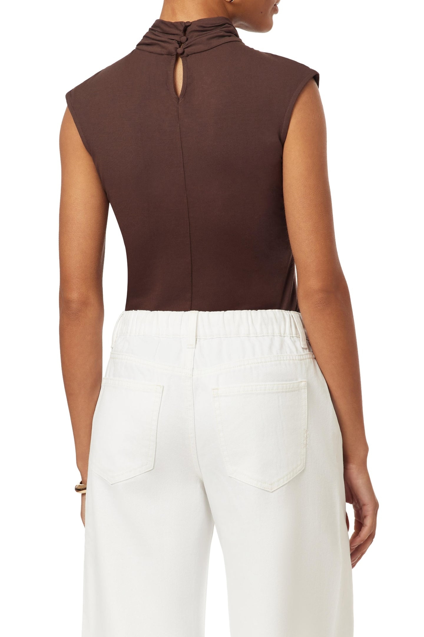 DRAPED NECK TOP HOT FUDGE 5