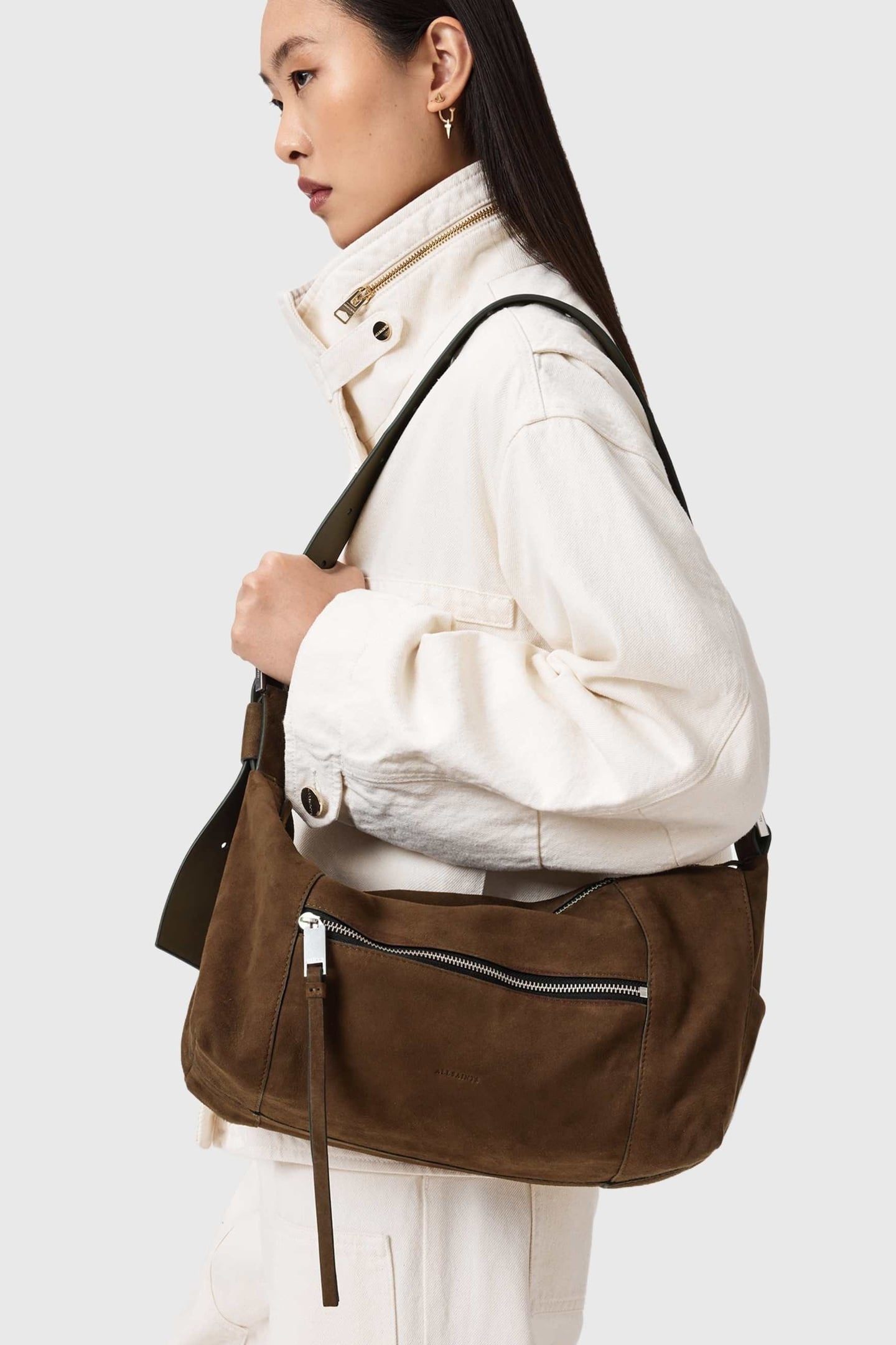 VEGA SUEDE SHLDR BAG FANGO BROWN 1