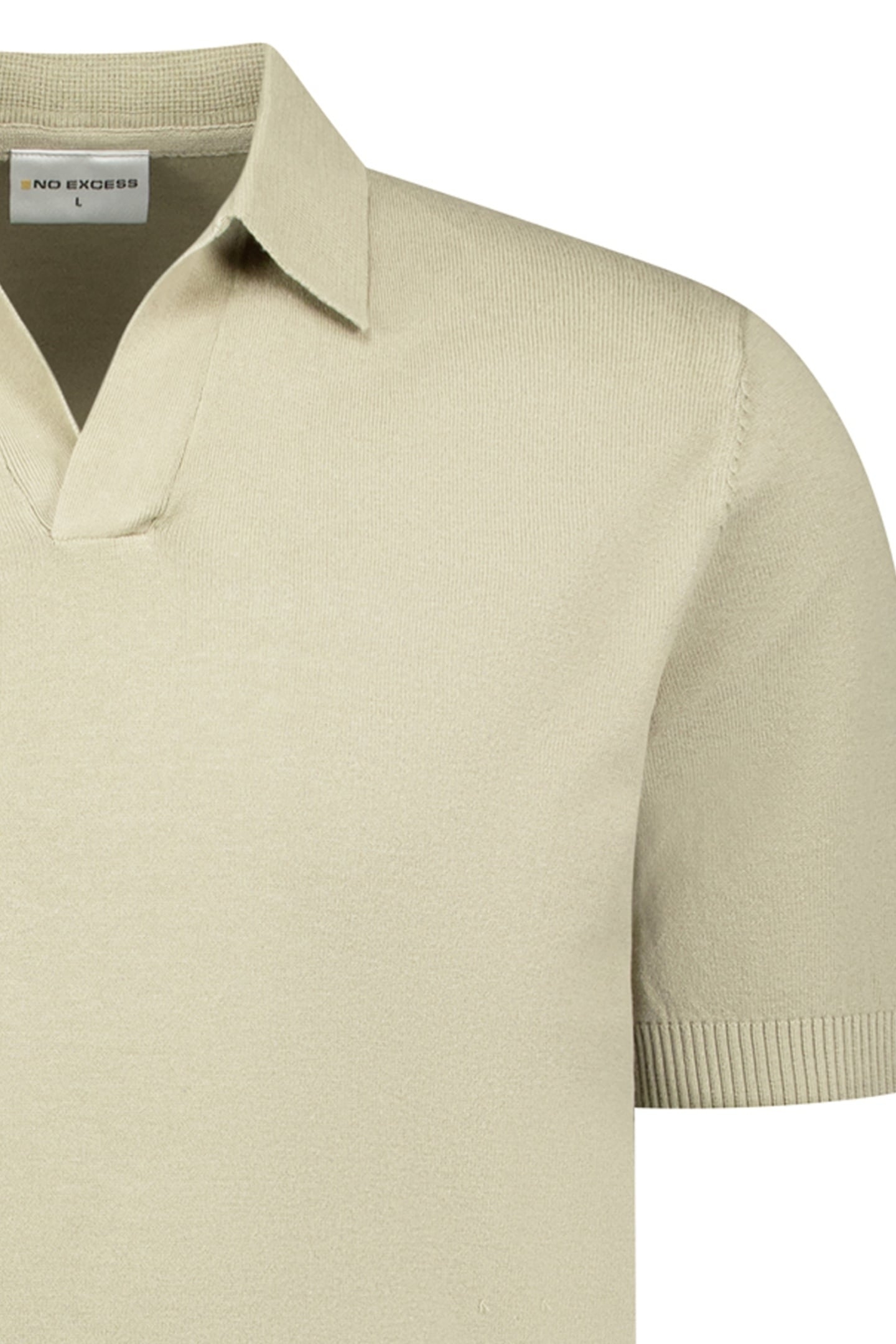 PULLOVER SHORT SLEEVE V-POLO TAUPE 3
