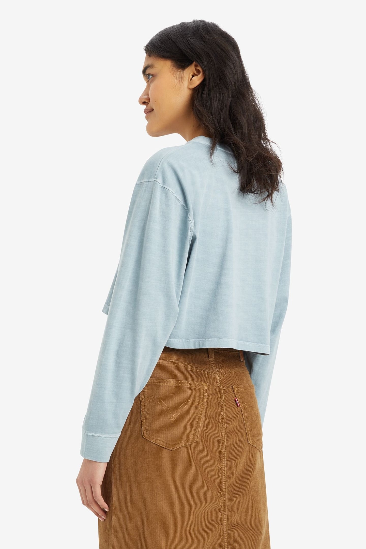 CROPPED LONG-SLEEVE FOOTBALL TEE BLUE 3