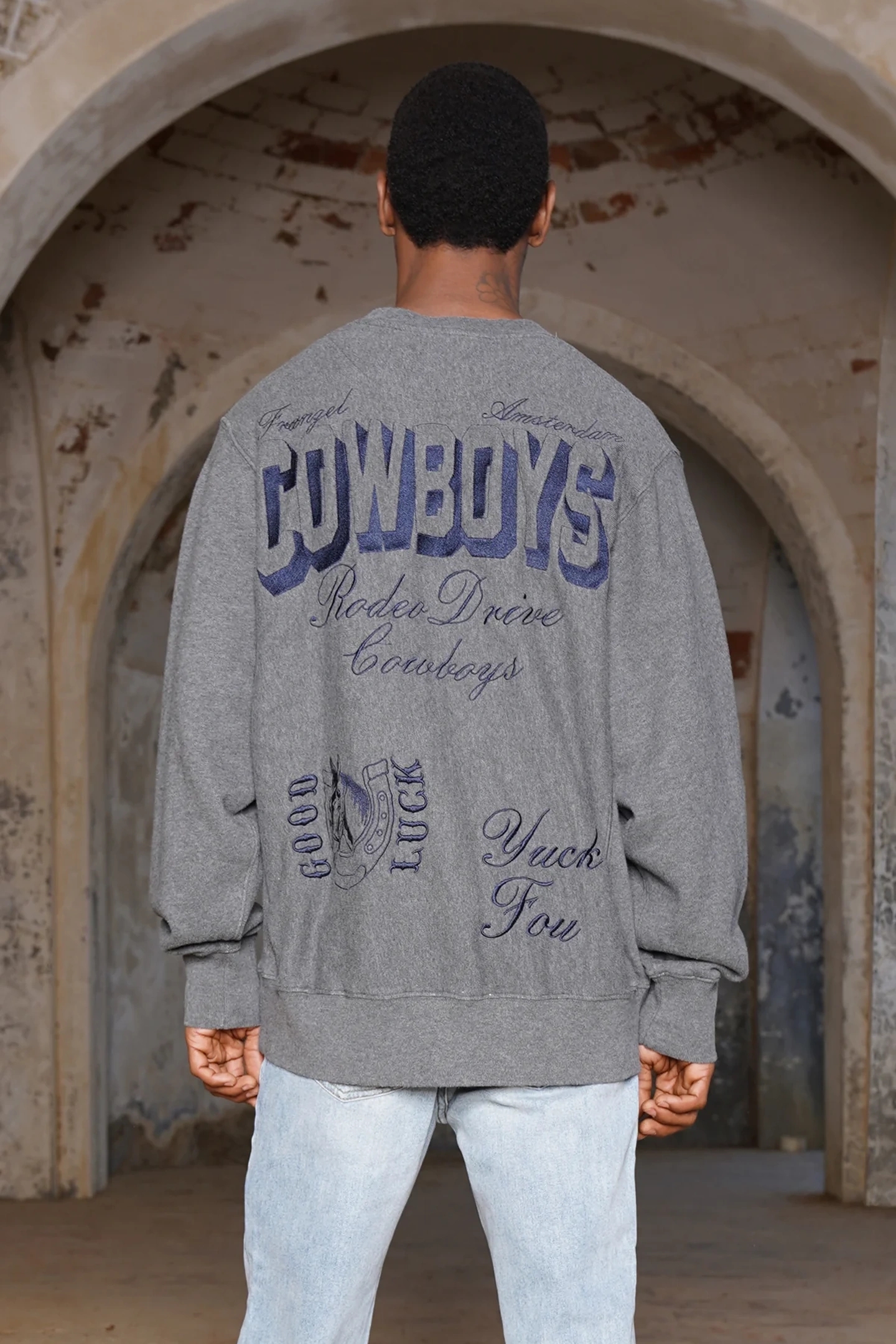 UNISEX LUCKY BASTARD GREY MELANGE 3