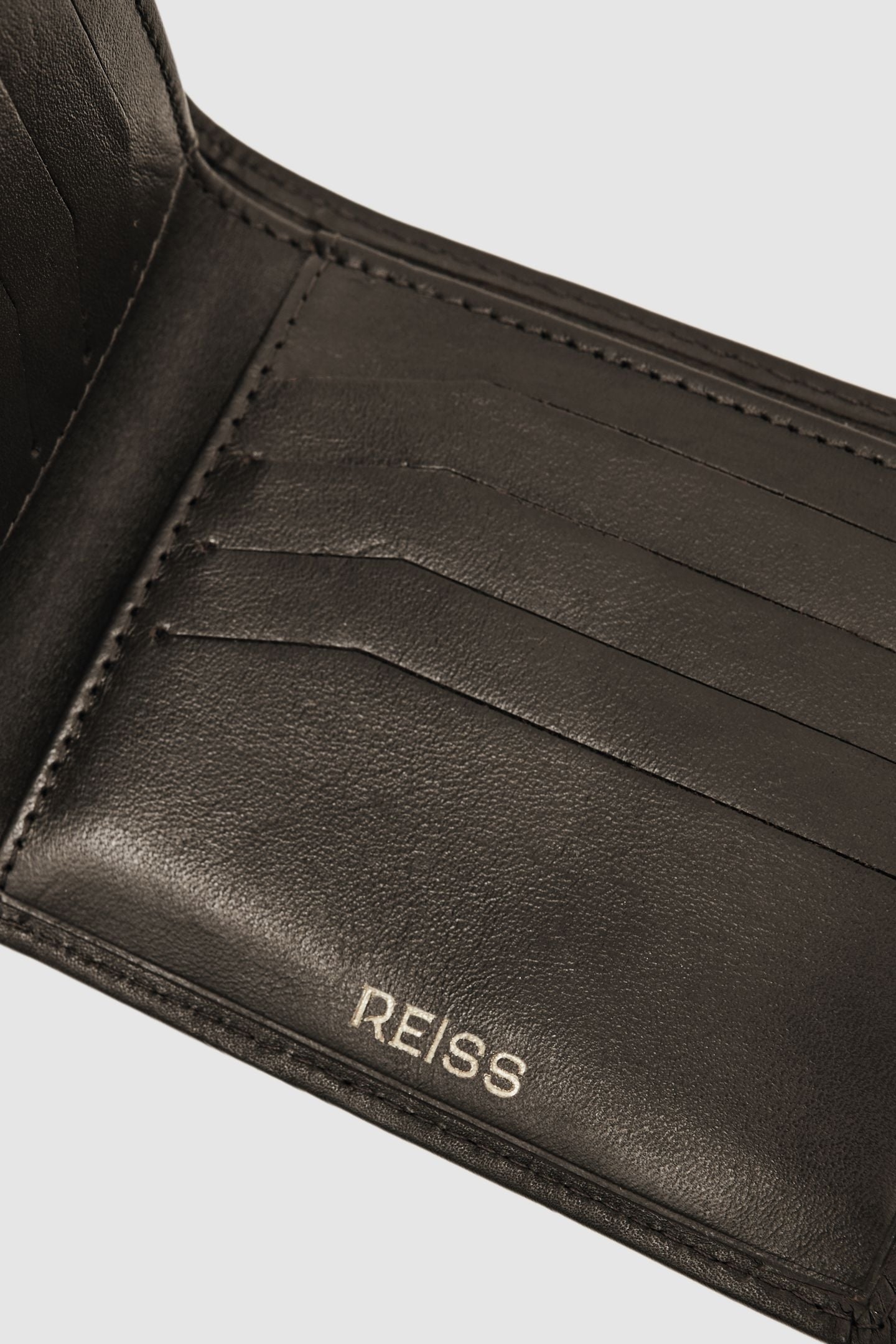 LARGE LATTICE STRUCTURED LEATHER WALLET DARK BROWN 3