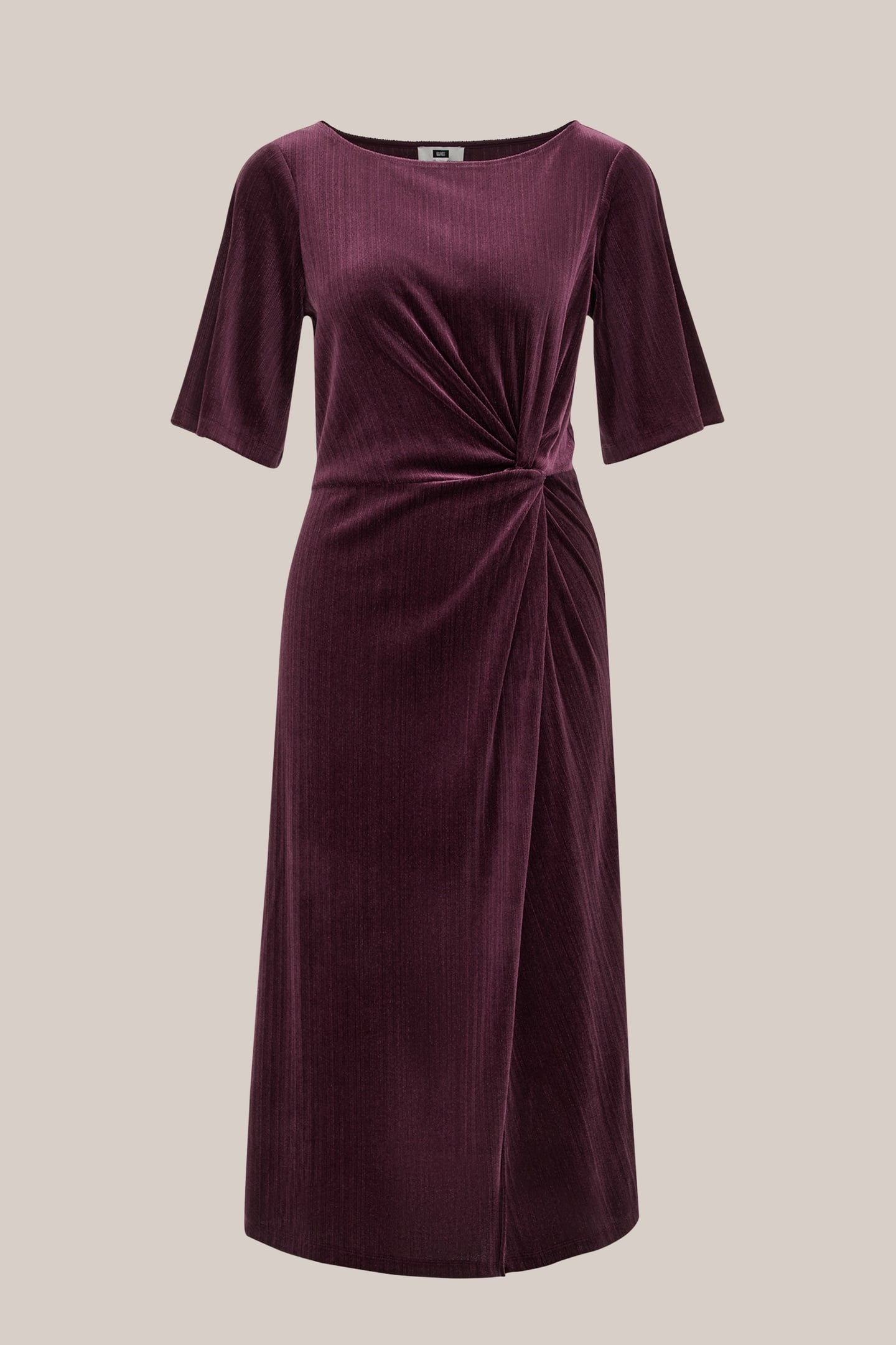 DRESS MID LENGTH AUBERGINE 4