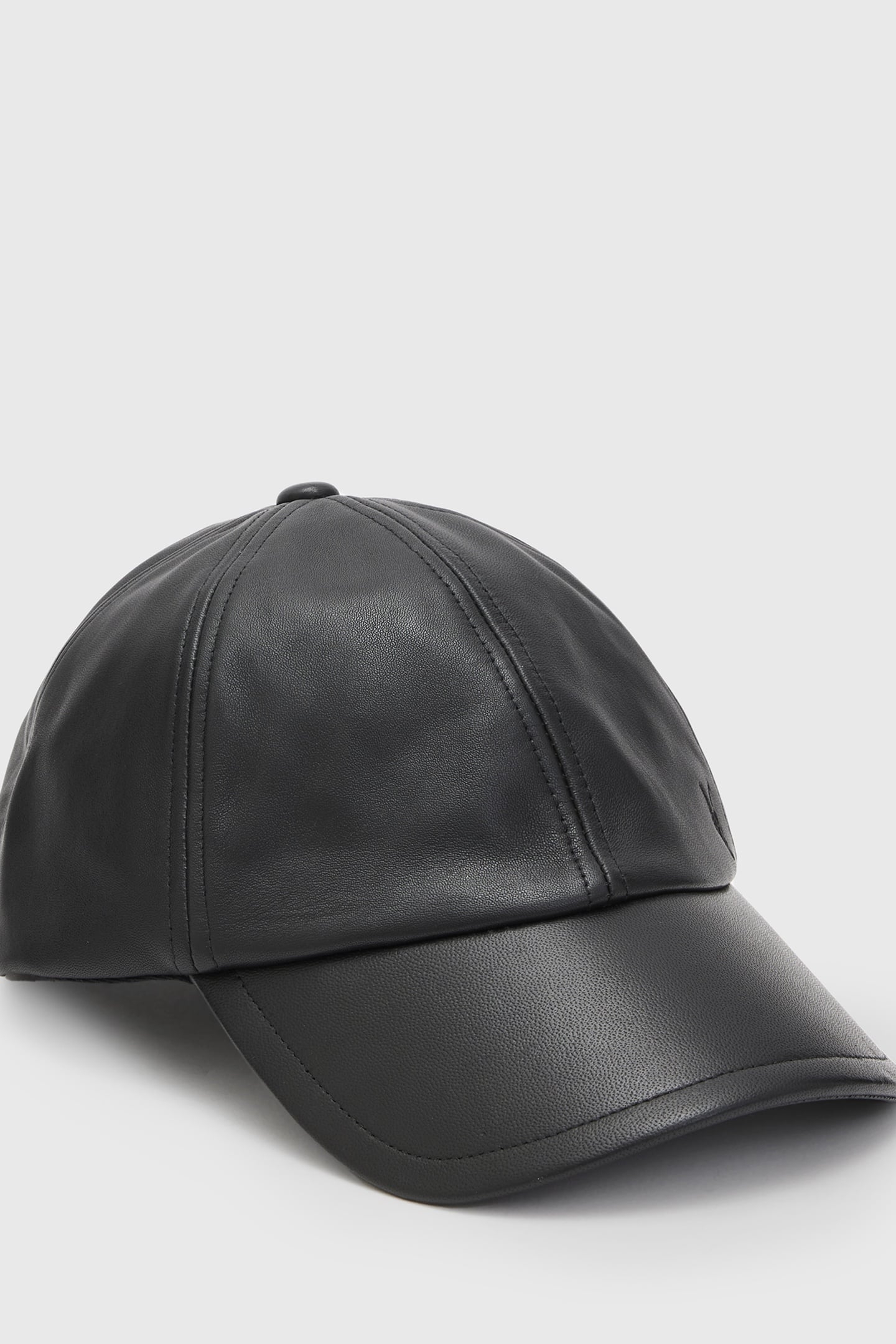RAMSKULL LTHR CAP BLACK 1