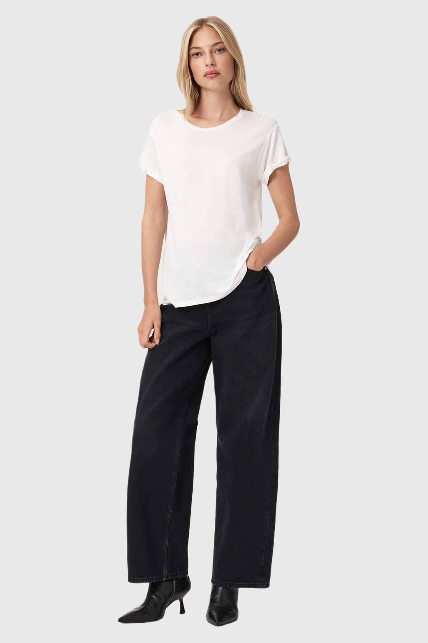 ANNA SHIMMER TEE STONE WHITE 2