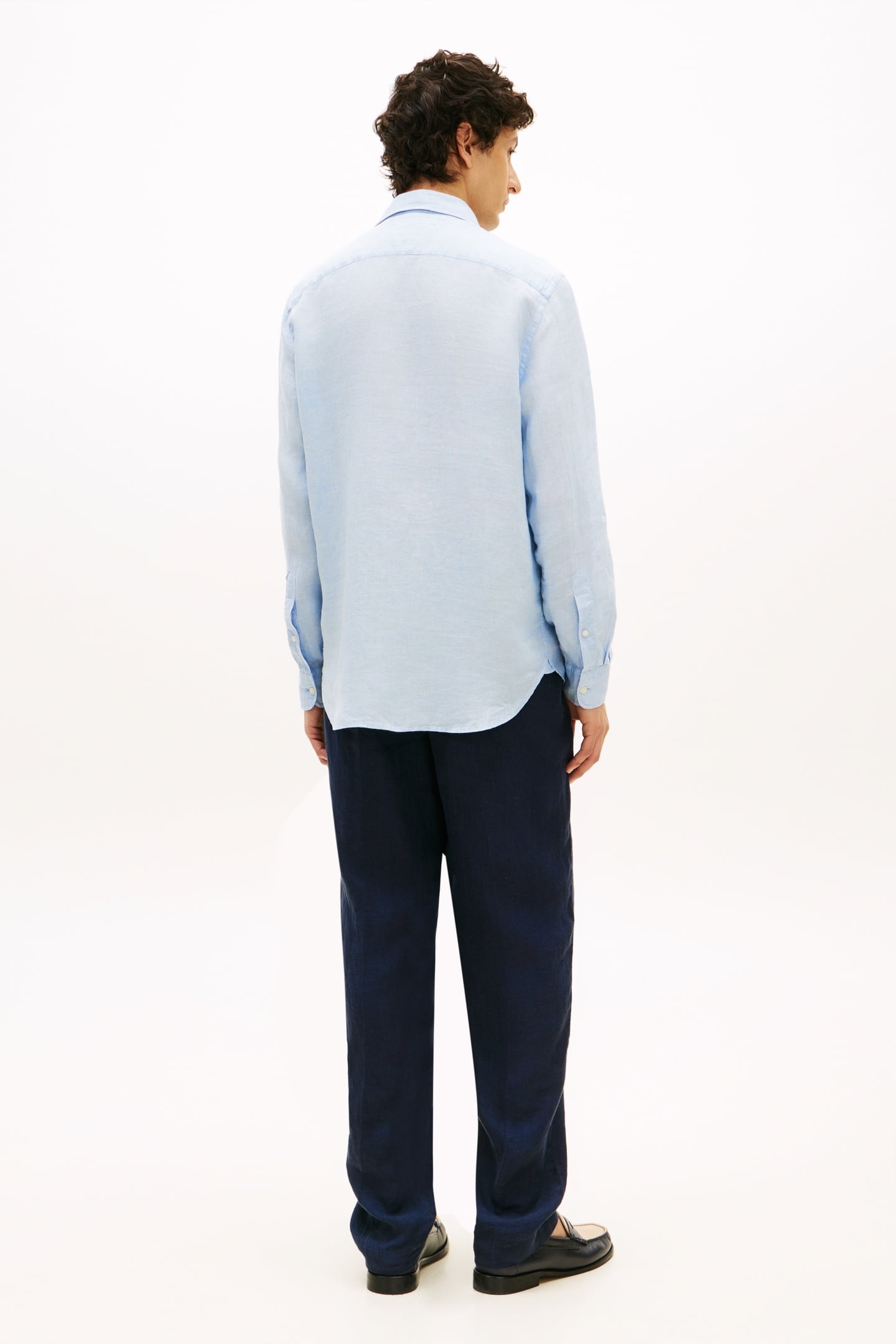 PIGMENT DYED LINEN SHIRT BREEZY BLUE 2