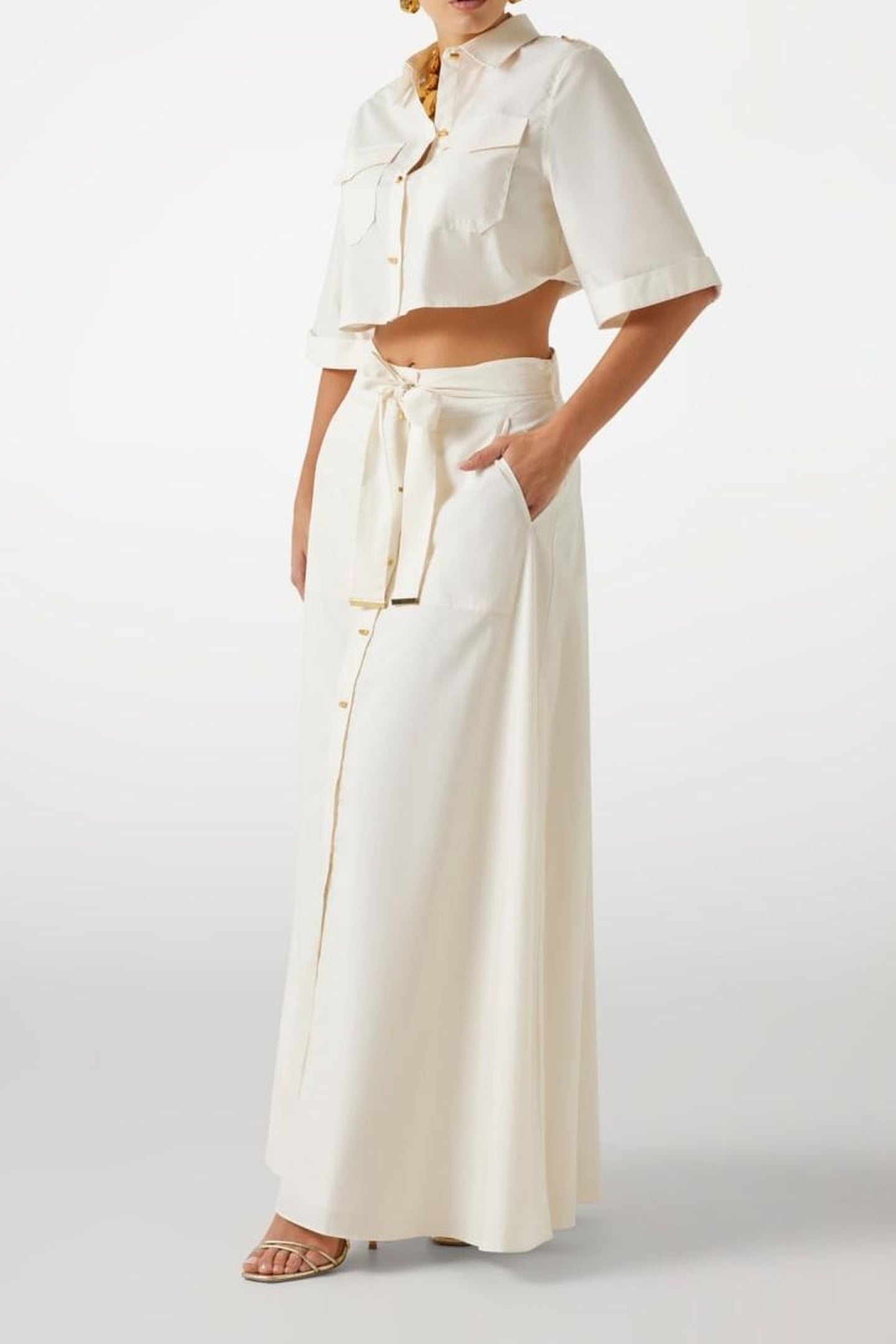 MARCIANO BY GUESS PAT LONG SKIRT SANDY SHORE 2