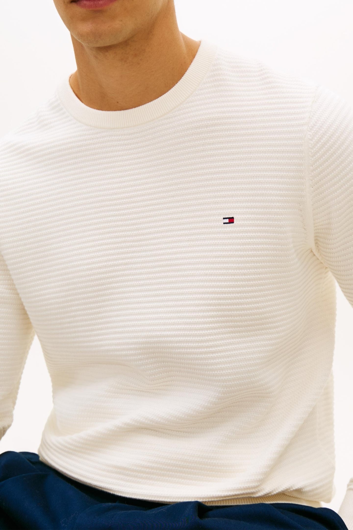 SEASONAL STRUCTURE CREWNECK IVORY PETAL 2