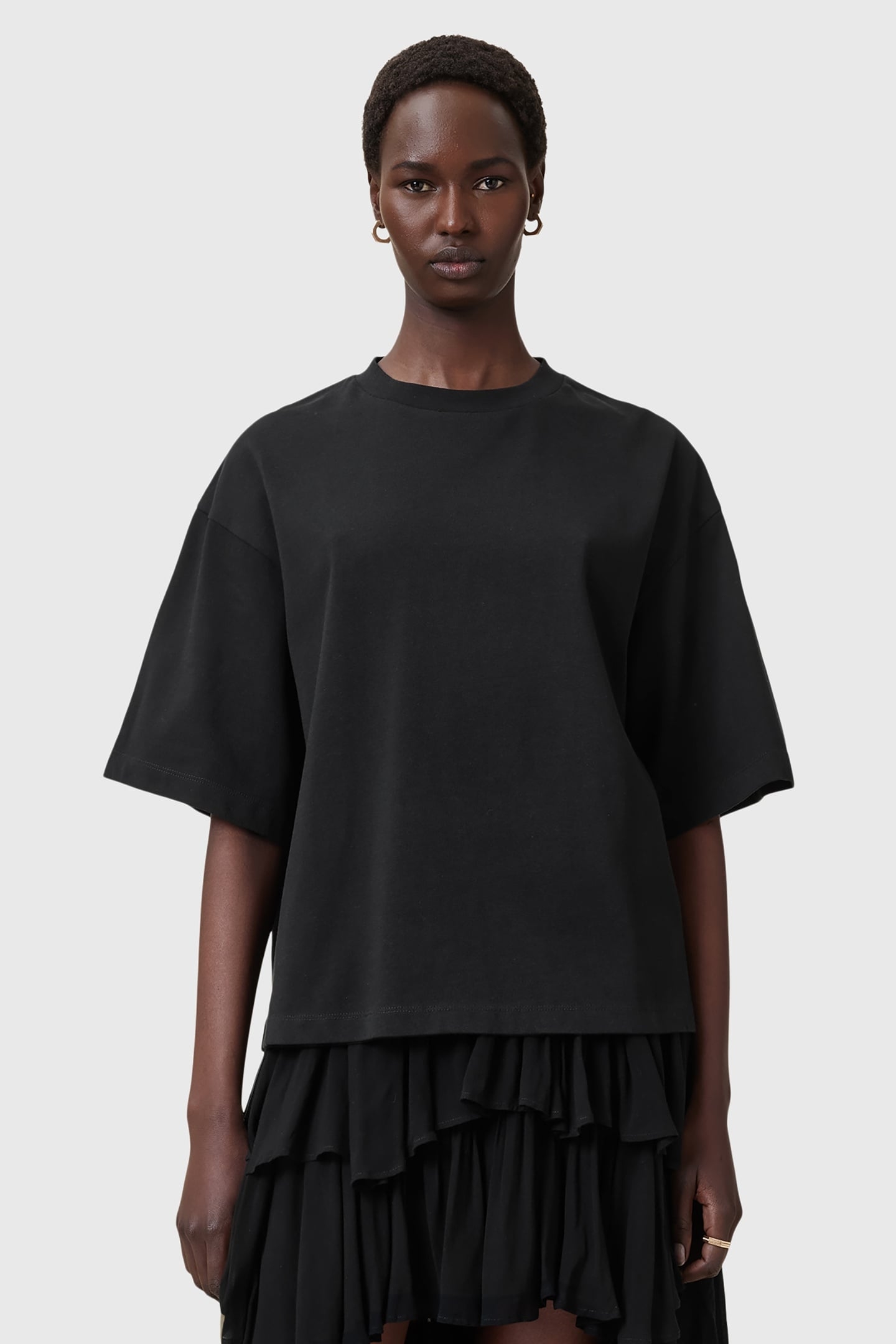 AMELIE CROCHET TEE BLACK 2