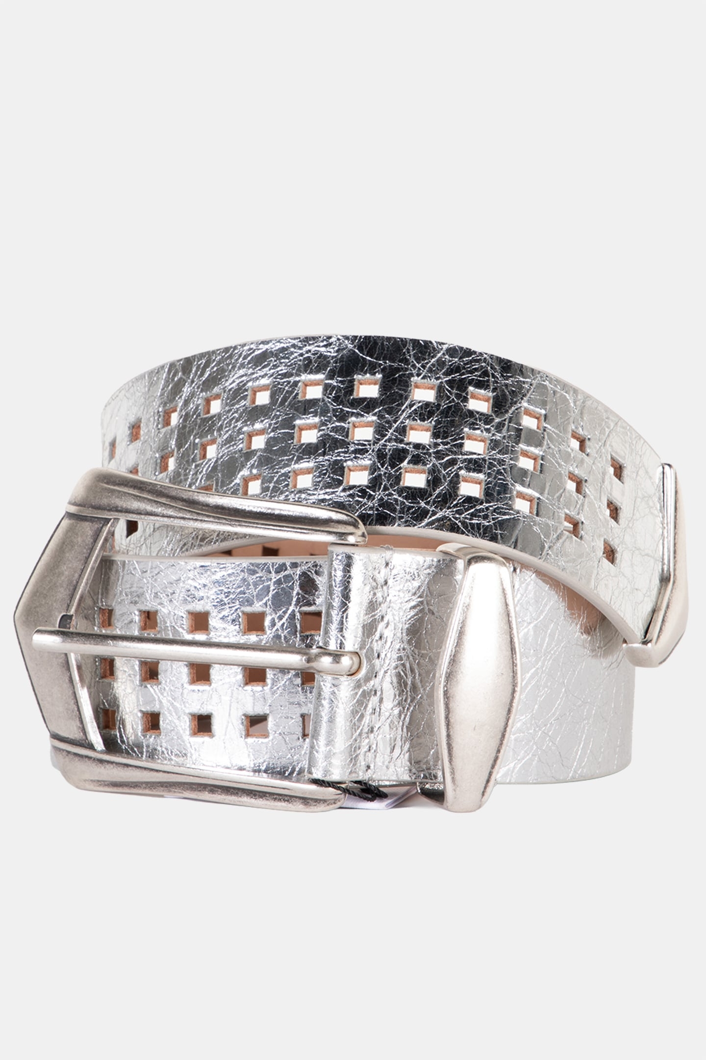 OCTA CUT MIRROR MEDIUM BELT SILVER 2