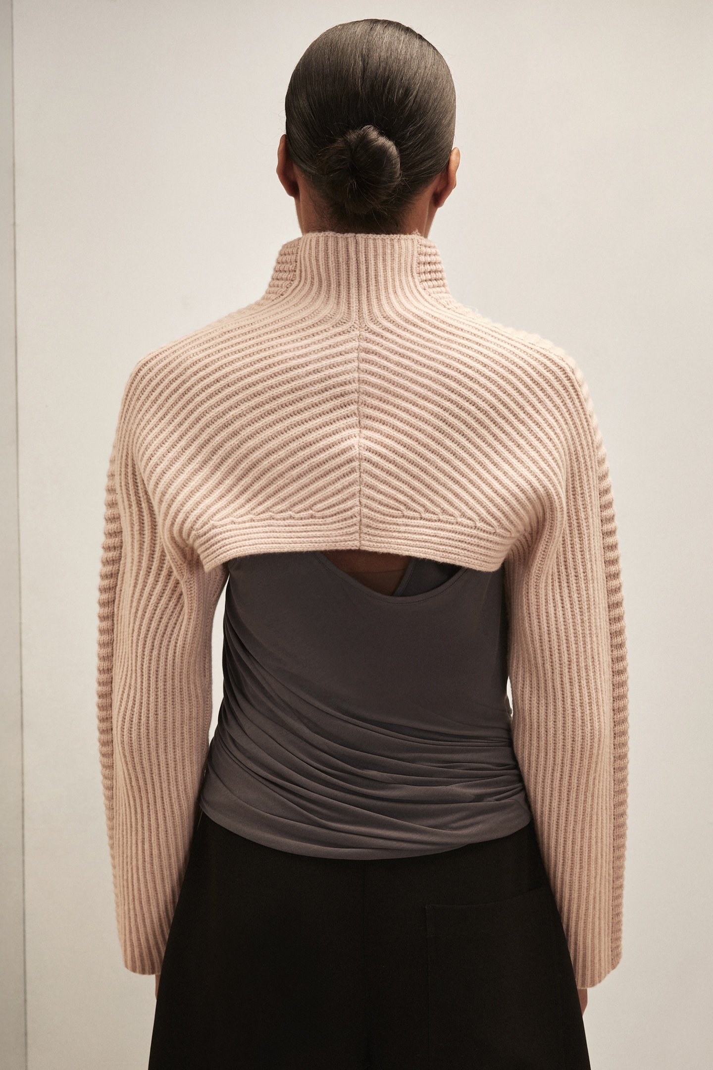 CROPPED TEXTURE JUMPER BLUSH PINK 2