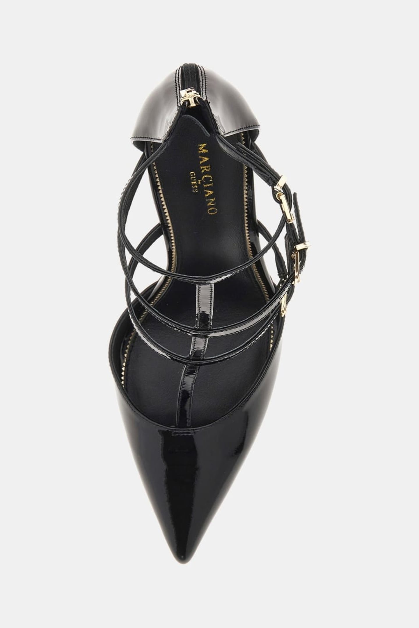 MARCIANO BY GUESS MULTISTRAP PUMP JET BLACK 3