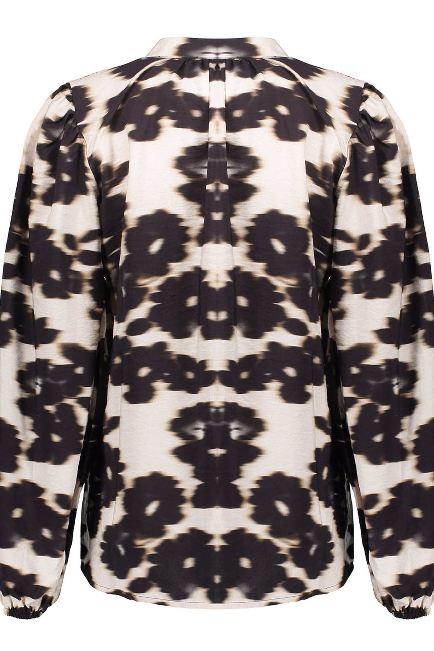 BLOUSE FLOWERS WOOL WHITE/BLACK 2