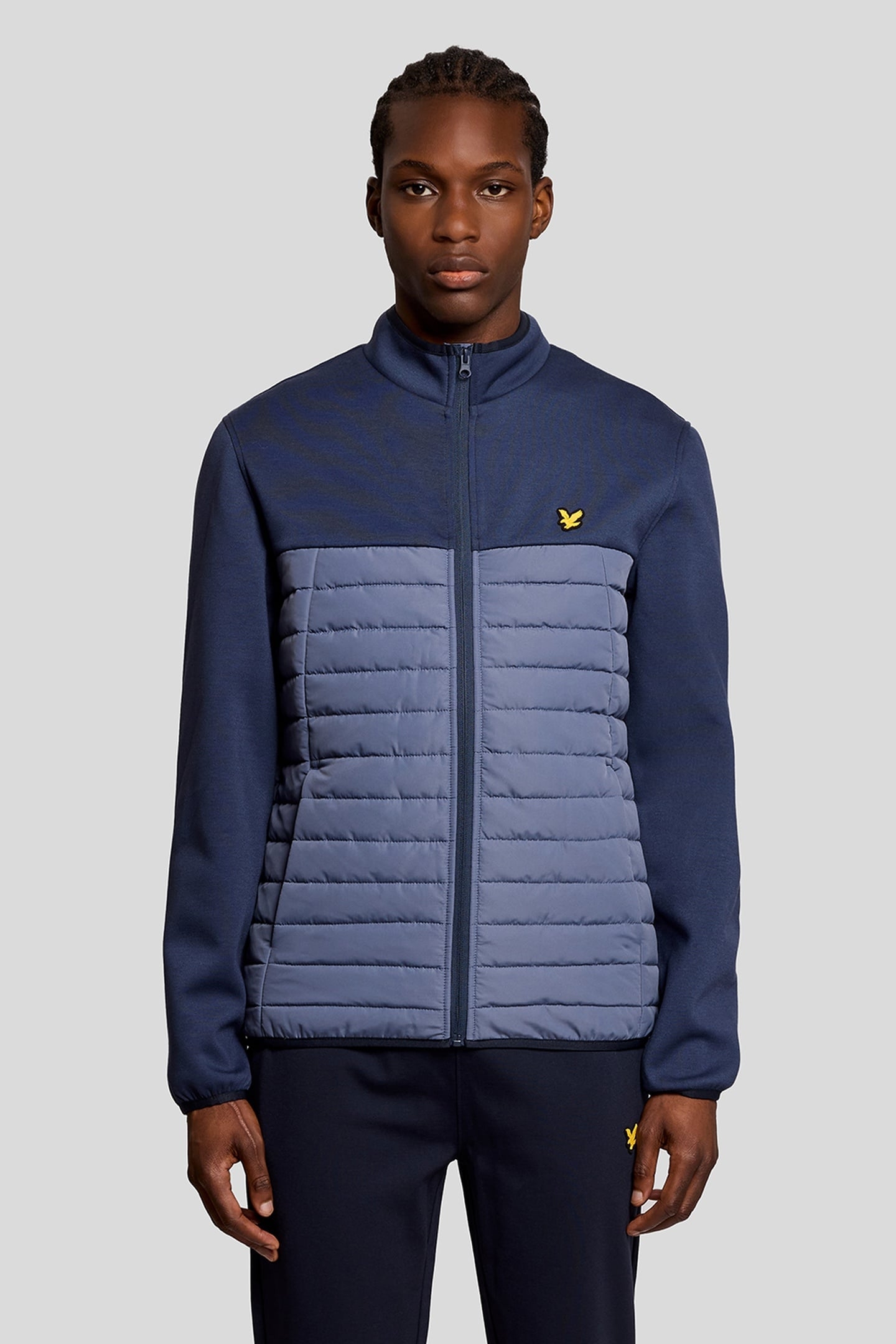 SPORTS FLEECE HYBRID JACKET TRUE INDIGO/STEEL INDIGO 2