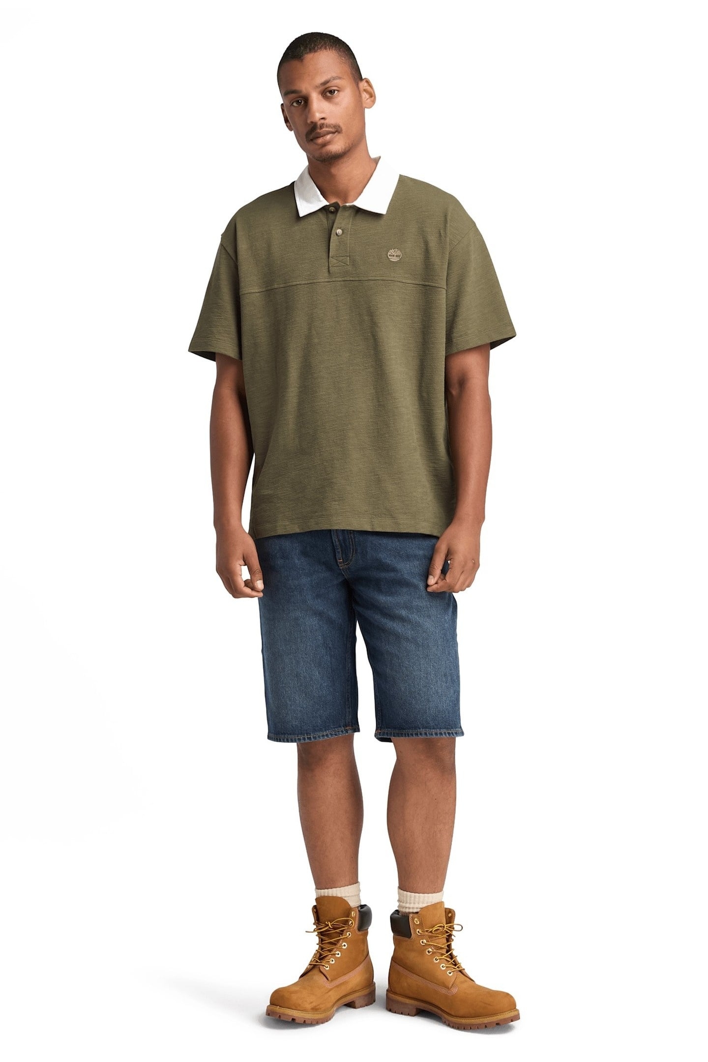 TEXTURED POLO LEAF GREEN 1