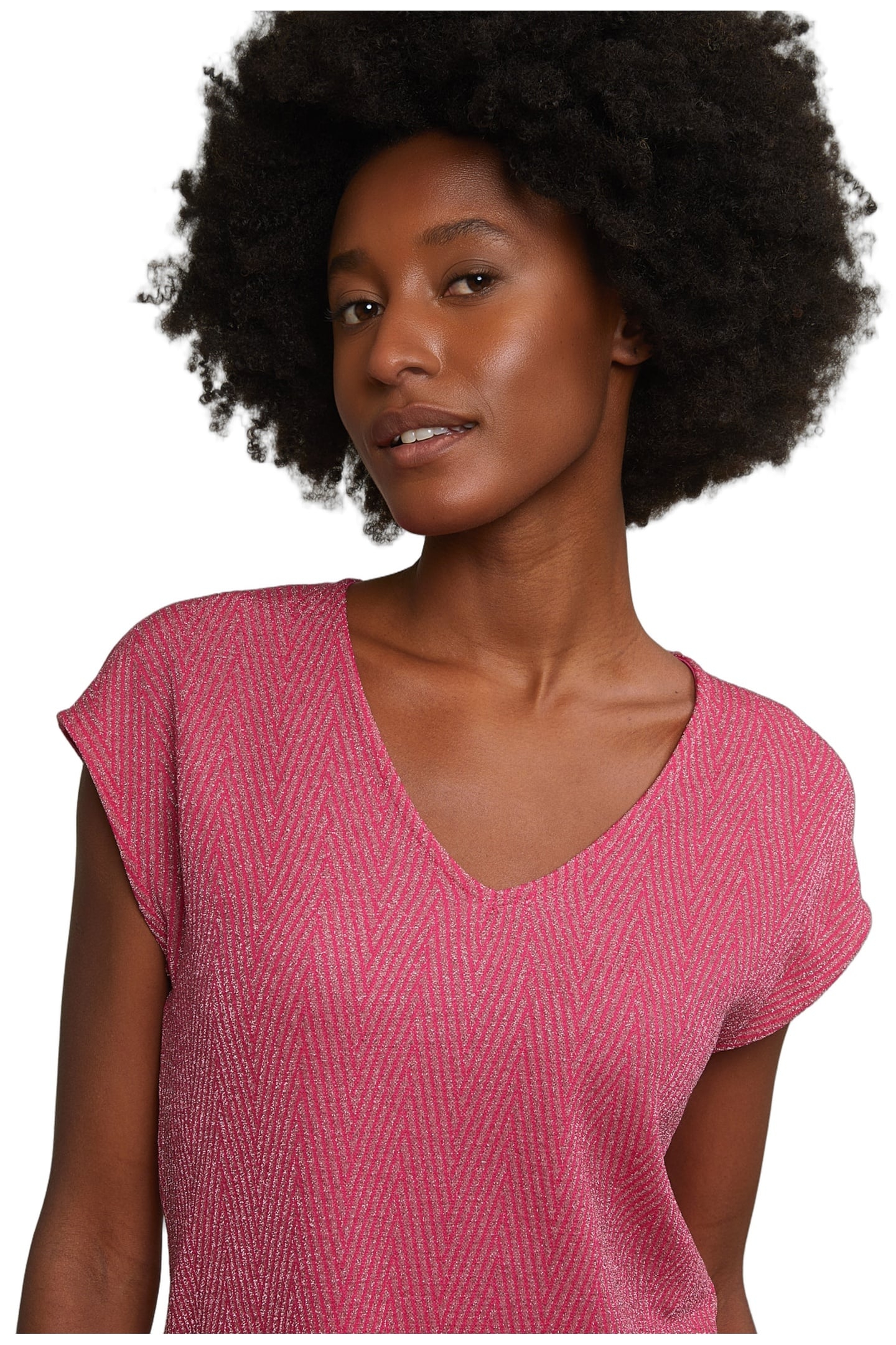 FUCHSIA SLEEVELESS GLITTER T-SHIRT 3