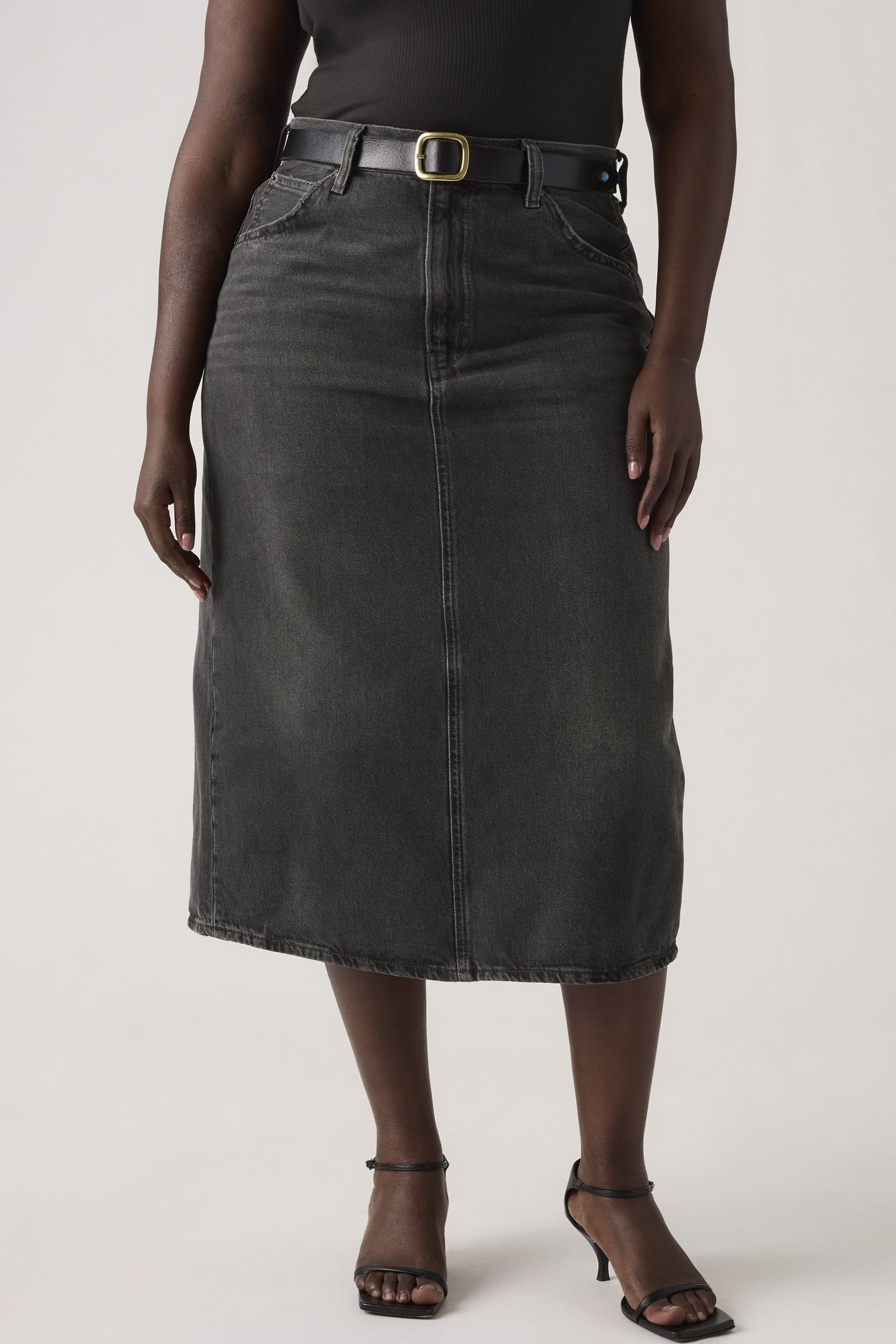 HIGH RISE BACK SLIT SKIRT 5