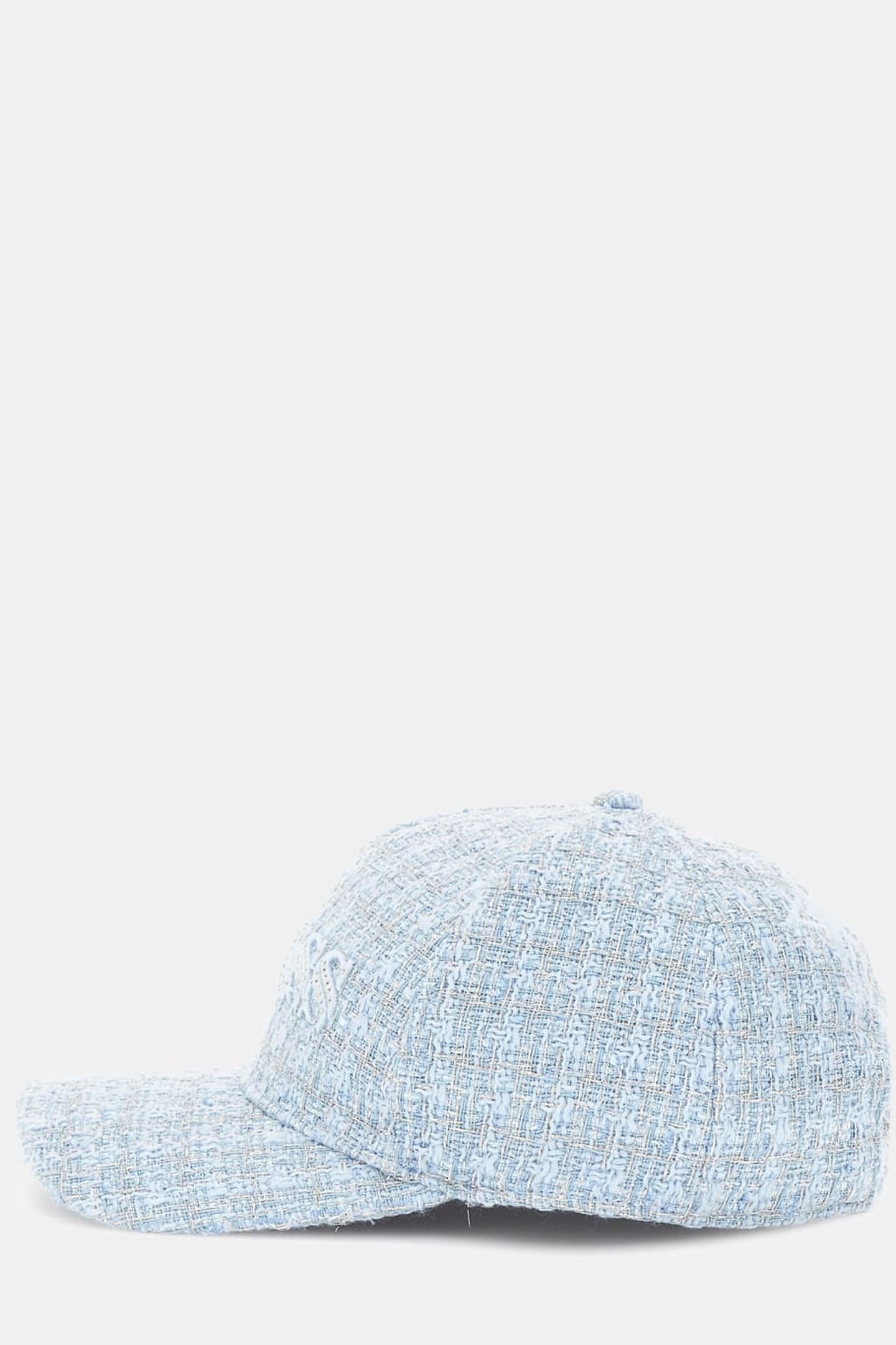 GUESS ECO ELSA TWEED BASEBALL LIGHT BLUE/WHITE COM 7