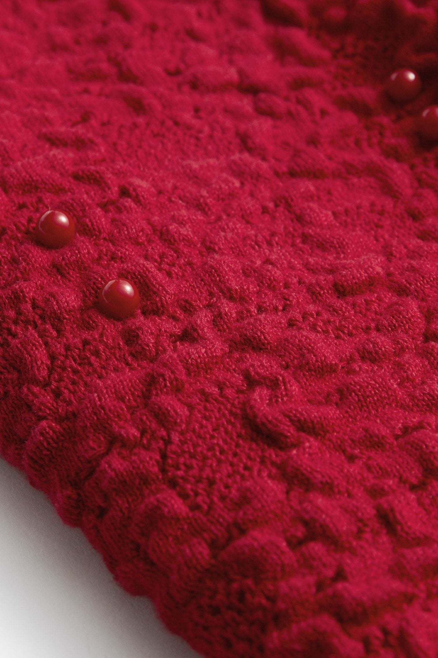 WAFFLE SWEATER RED 4