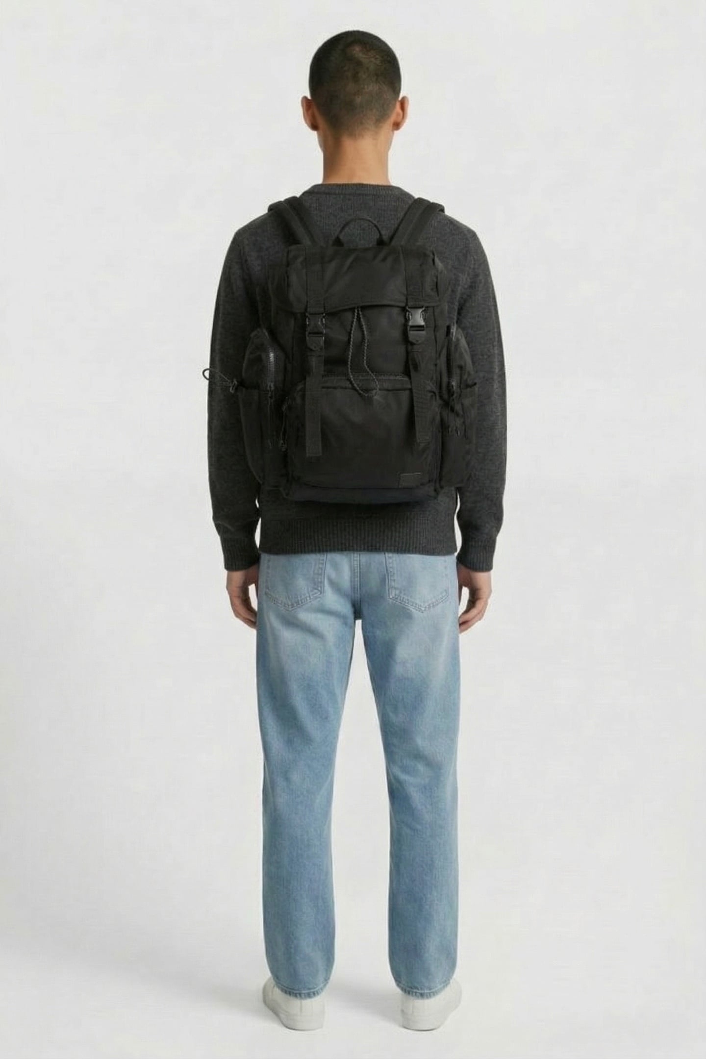 UNISEX NYLON BACKPACK BLACK 6