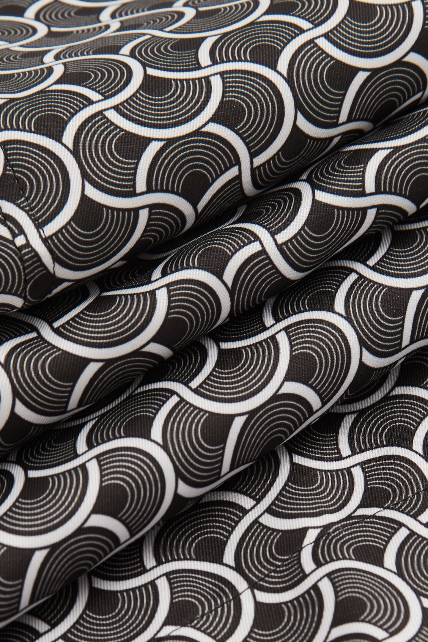 SS GEO WAVE PRINTED CUBAN SHIRT BLACK/WHITE 6