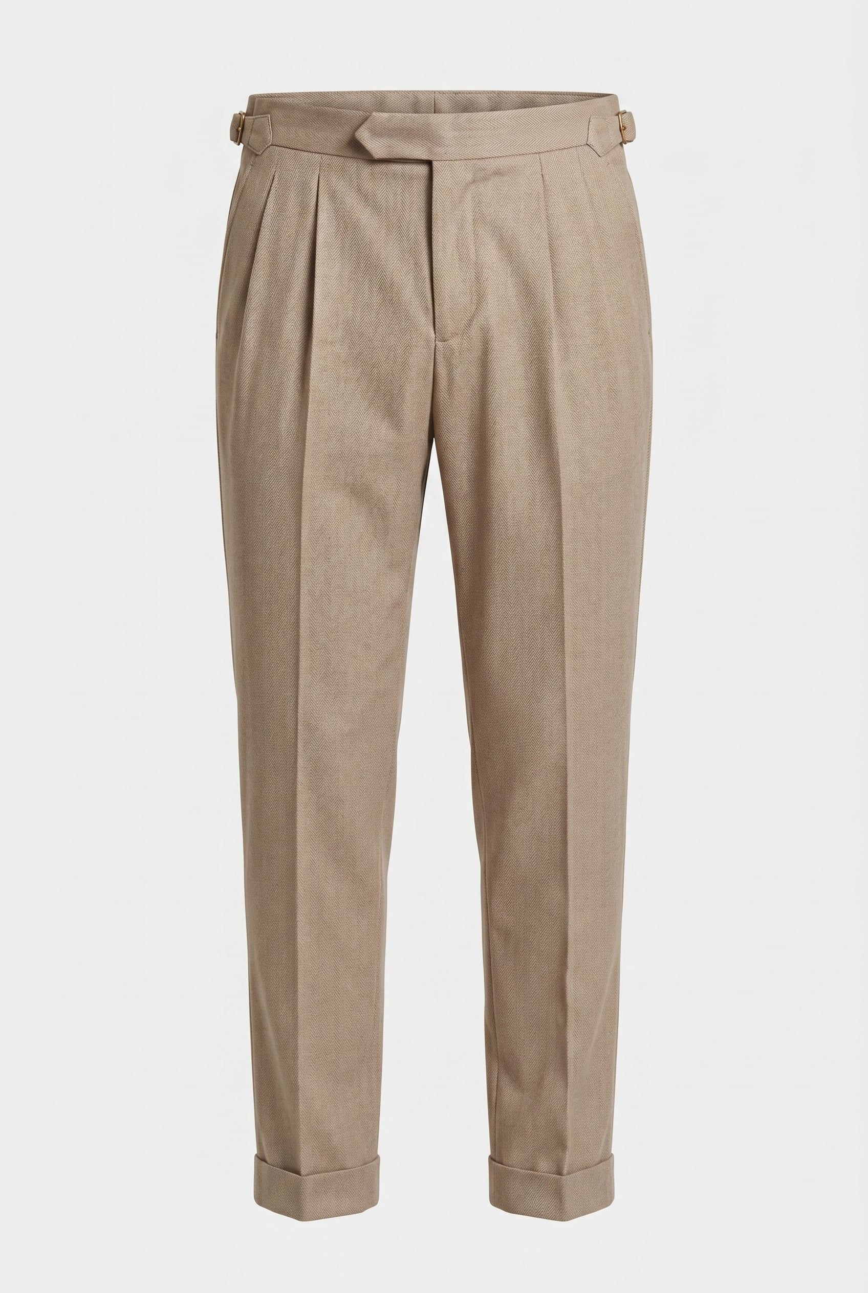 PLEAT FRONT RELAXED TROUSER TAUPE 3