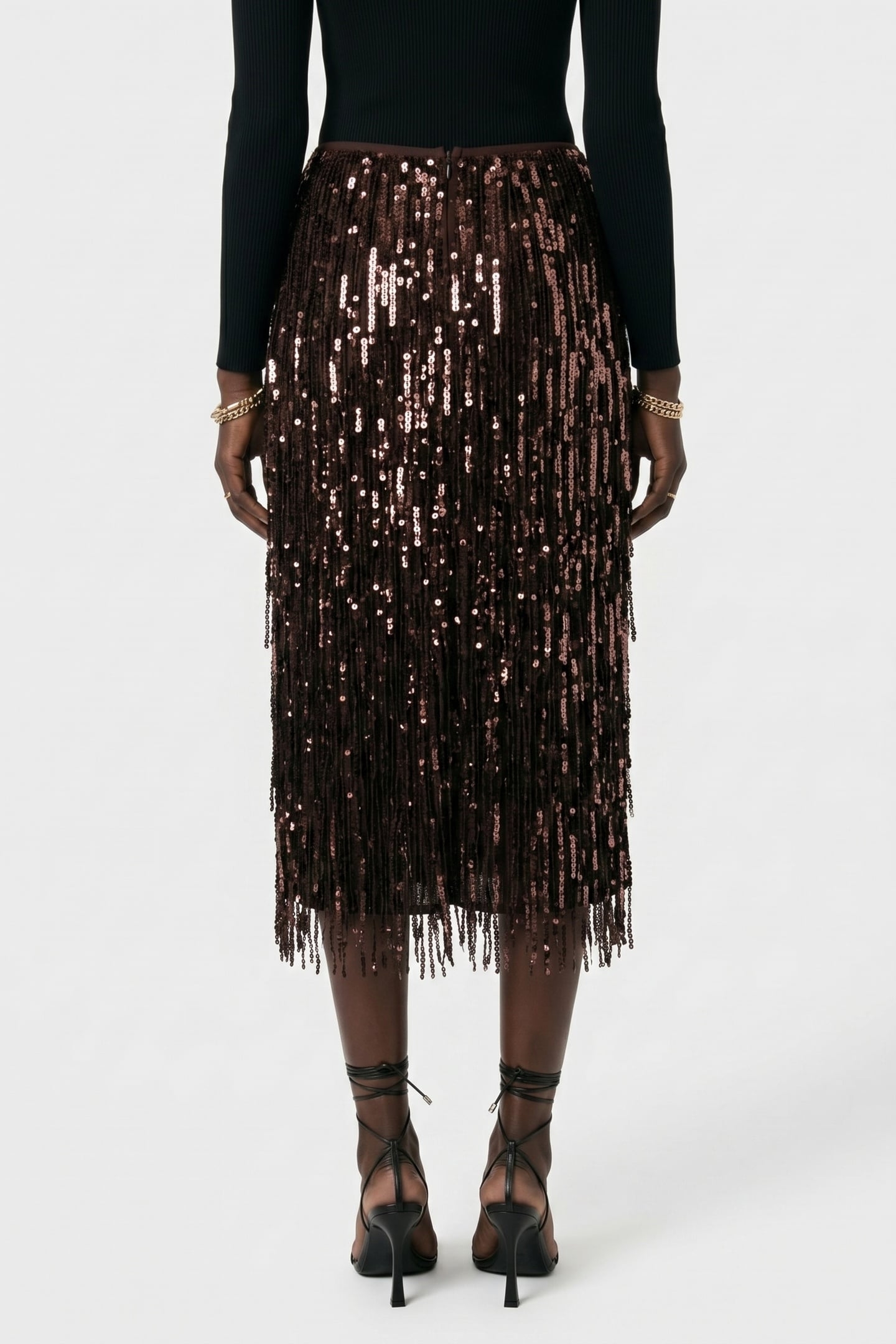 NALA DECO SKIRT BROWN 2