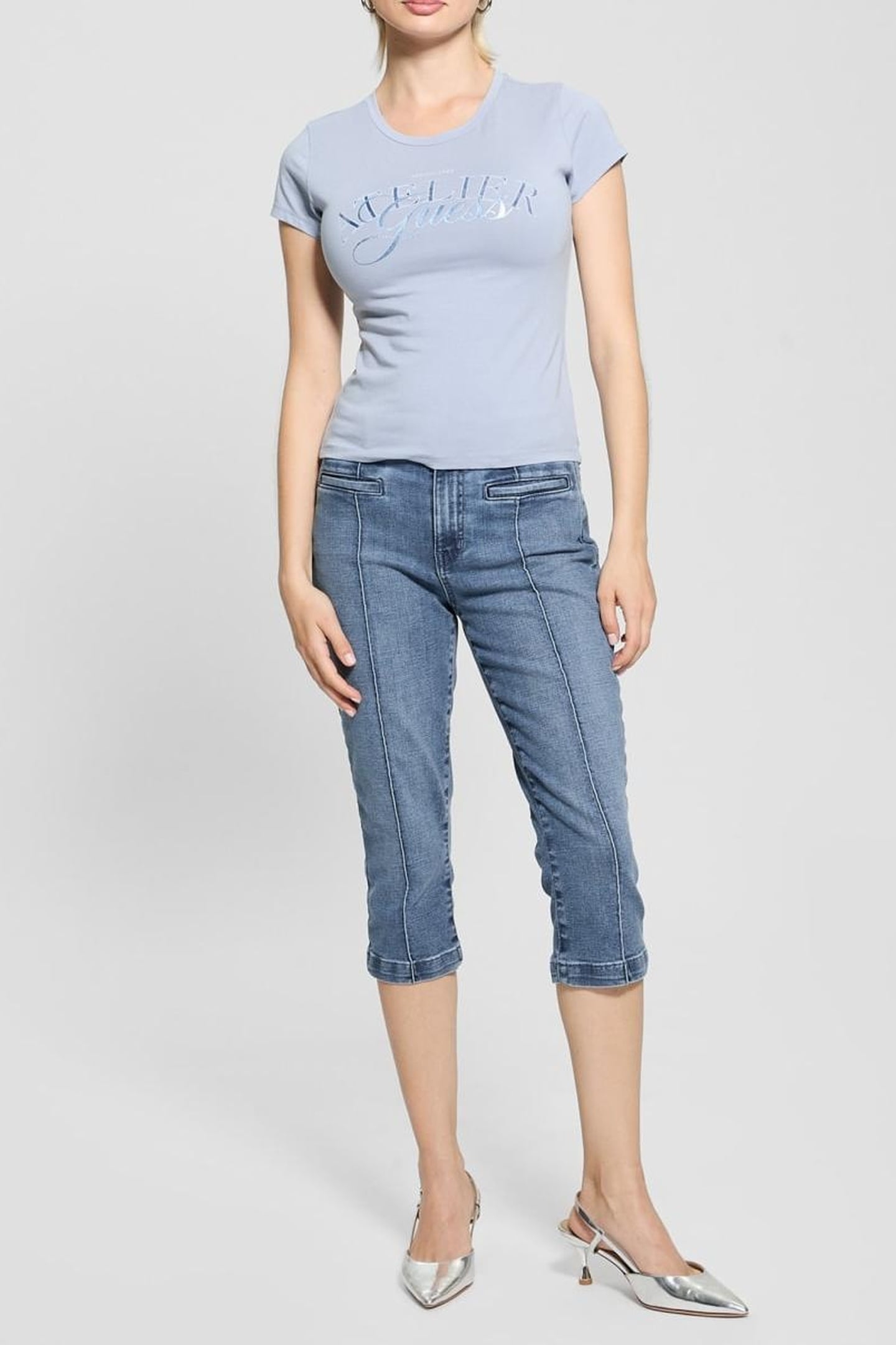 GUESS ECO SS ATELIER R5 TEE NIMBUS BLUE 4