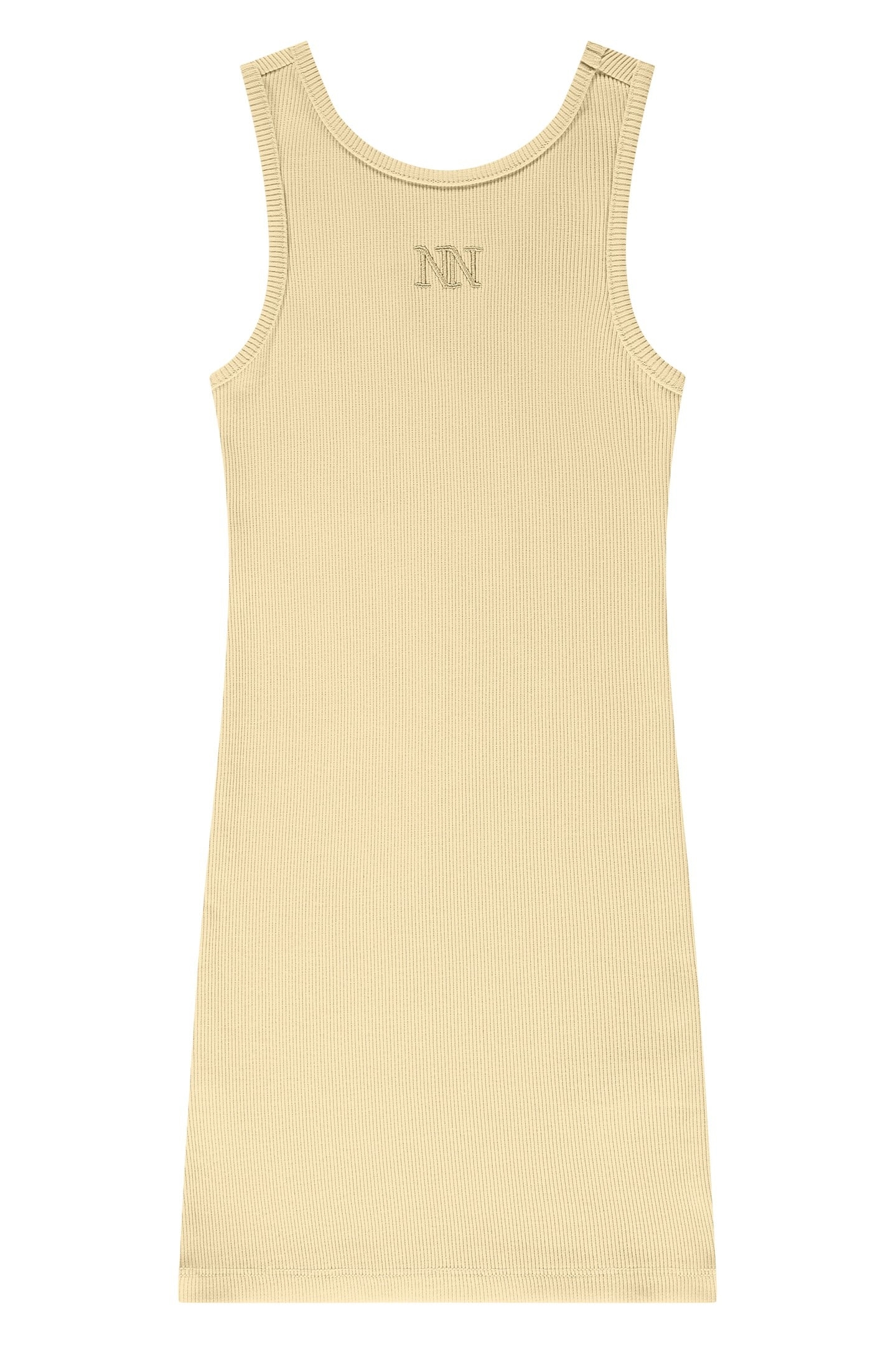 BELLE BACK RIB DRESS SOFT YELLOW 2
