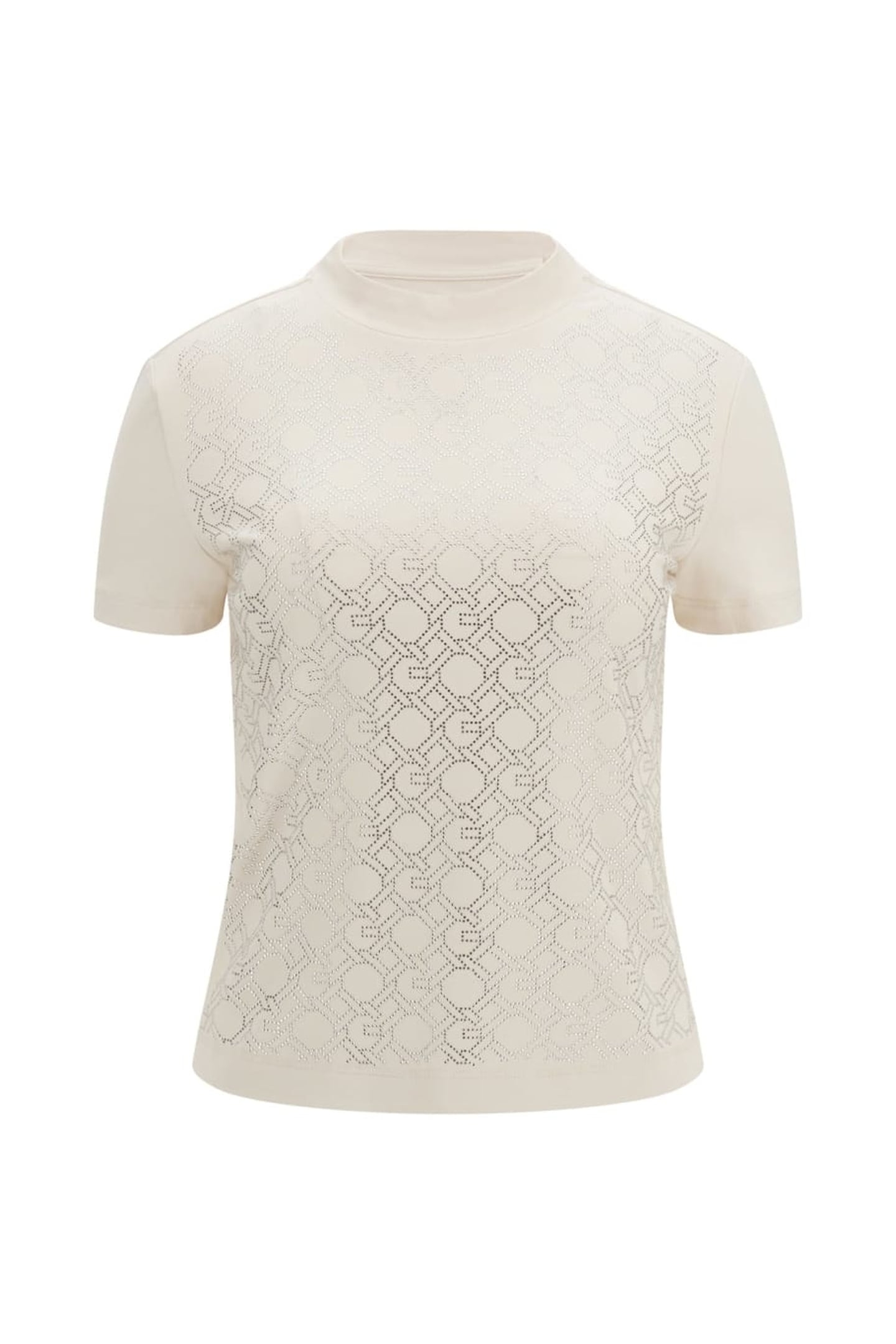 GUESS ECO SS MOCK NECK ALL OVE MUTED STONE 5