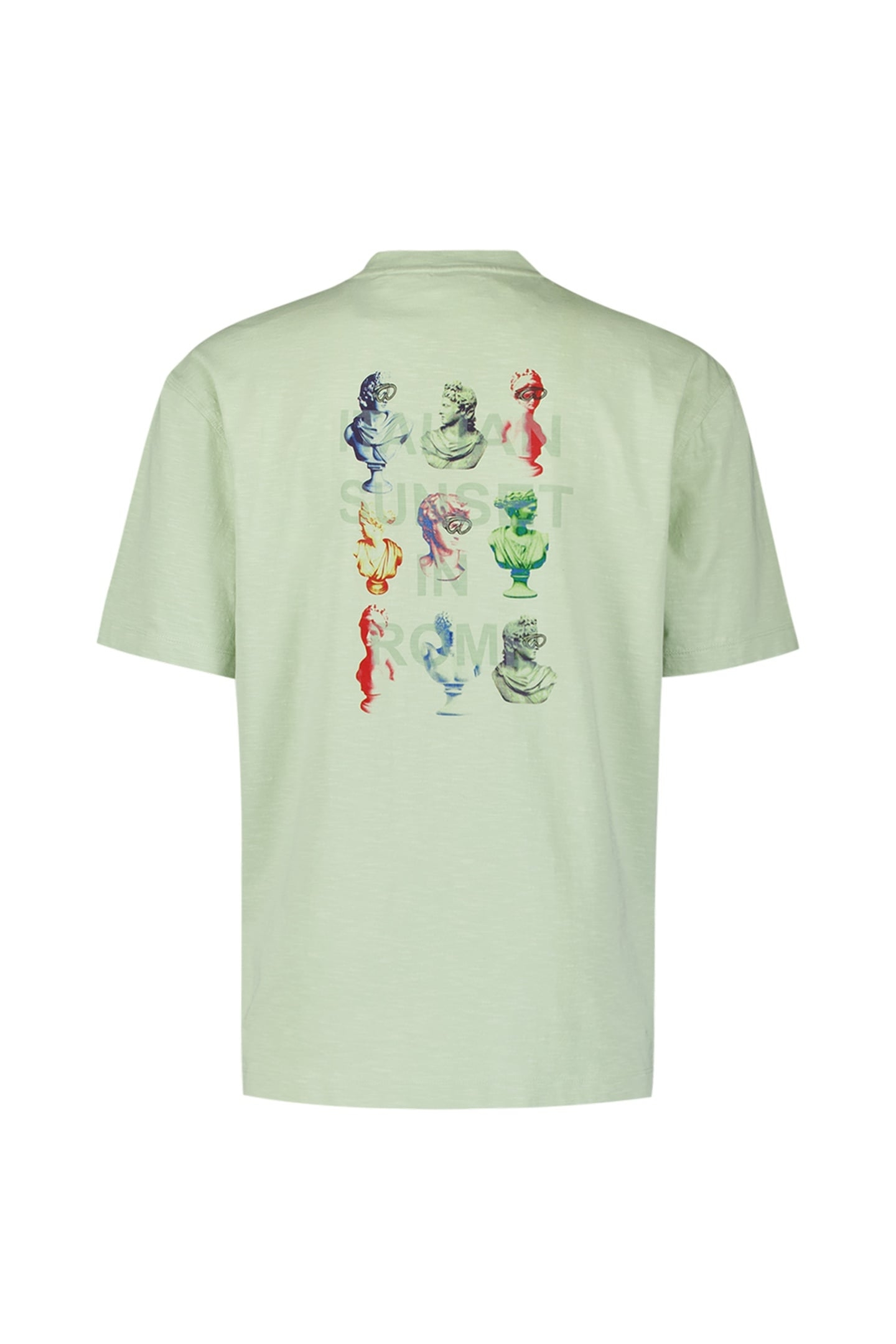 T-SHIRT CREWNECK SLUB PLACED PRINTS MINT 6