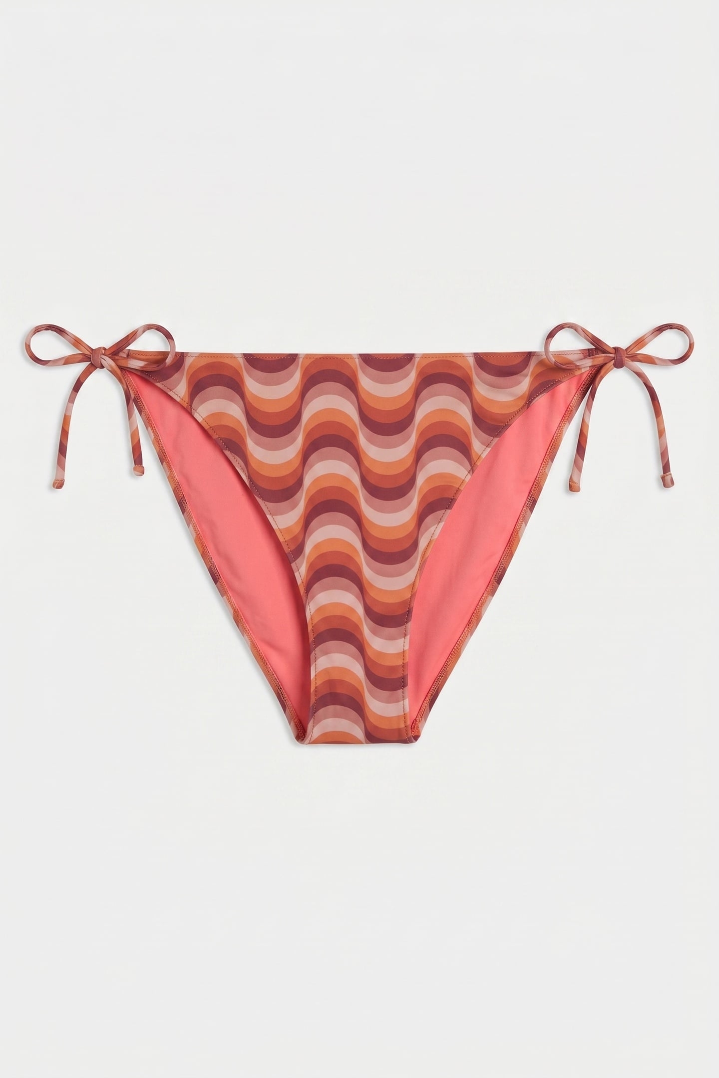 SIDE STRAP BIKINI BOTTOM GROOVY WAVE FROZEN CHOCO BROWN 2