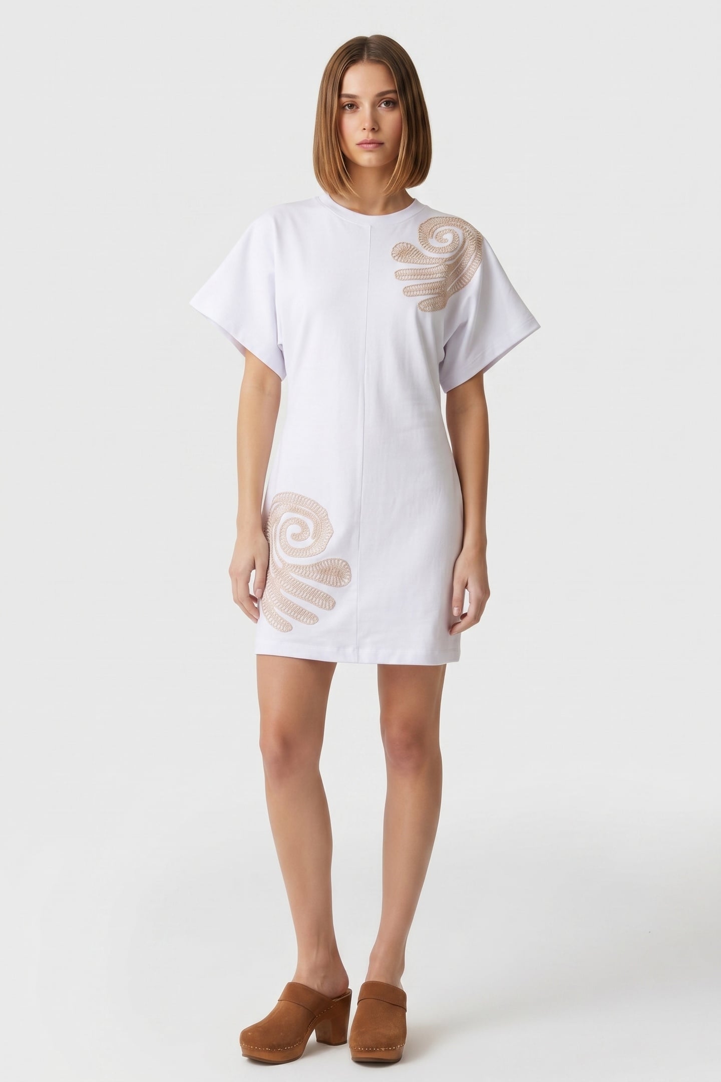 FELCIA EMBROIDERY DRESS WHITE 1