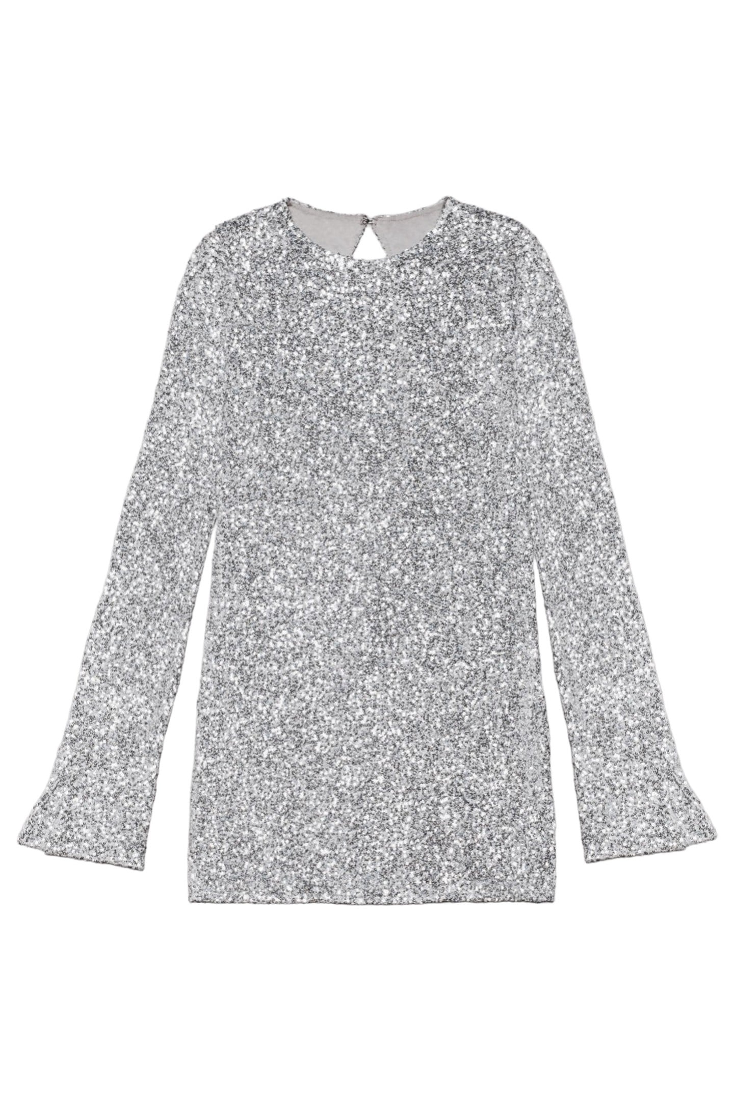 THE LIGHT SEQUIN DRESS WHITE 3