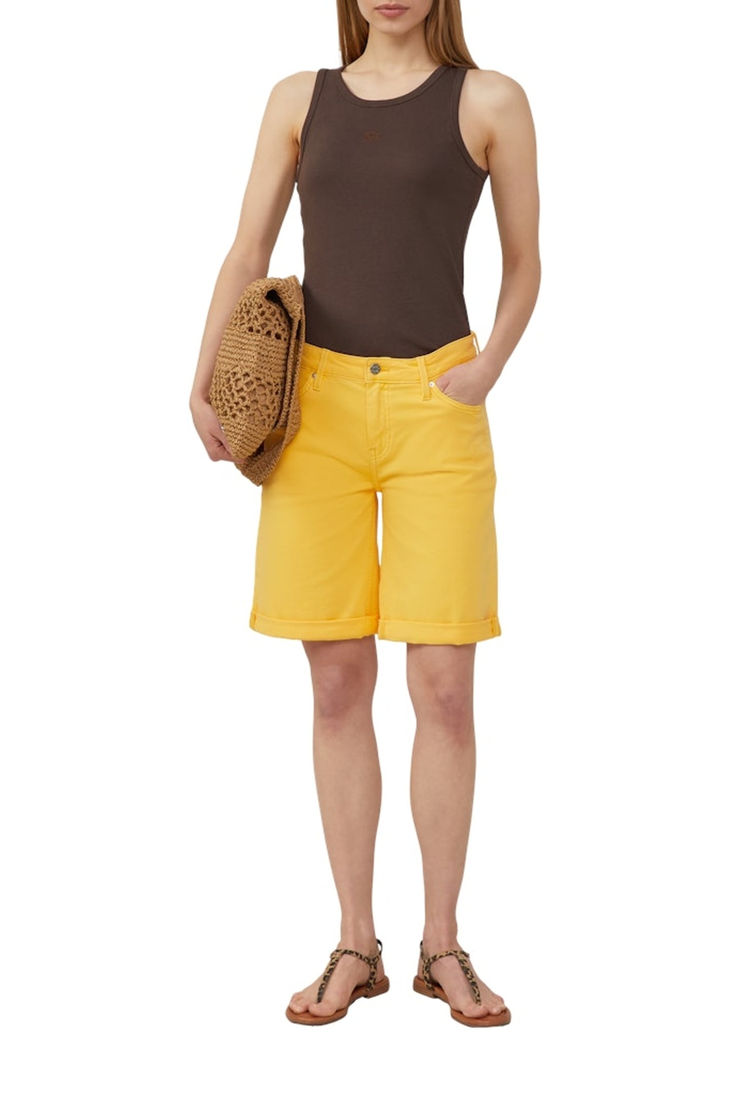 JEANS SHORTS YELLOW DENIM 3