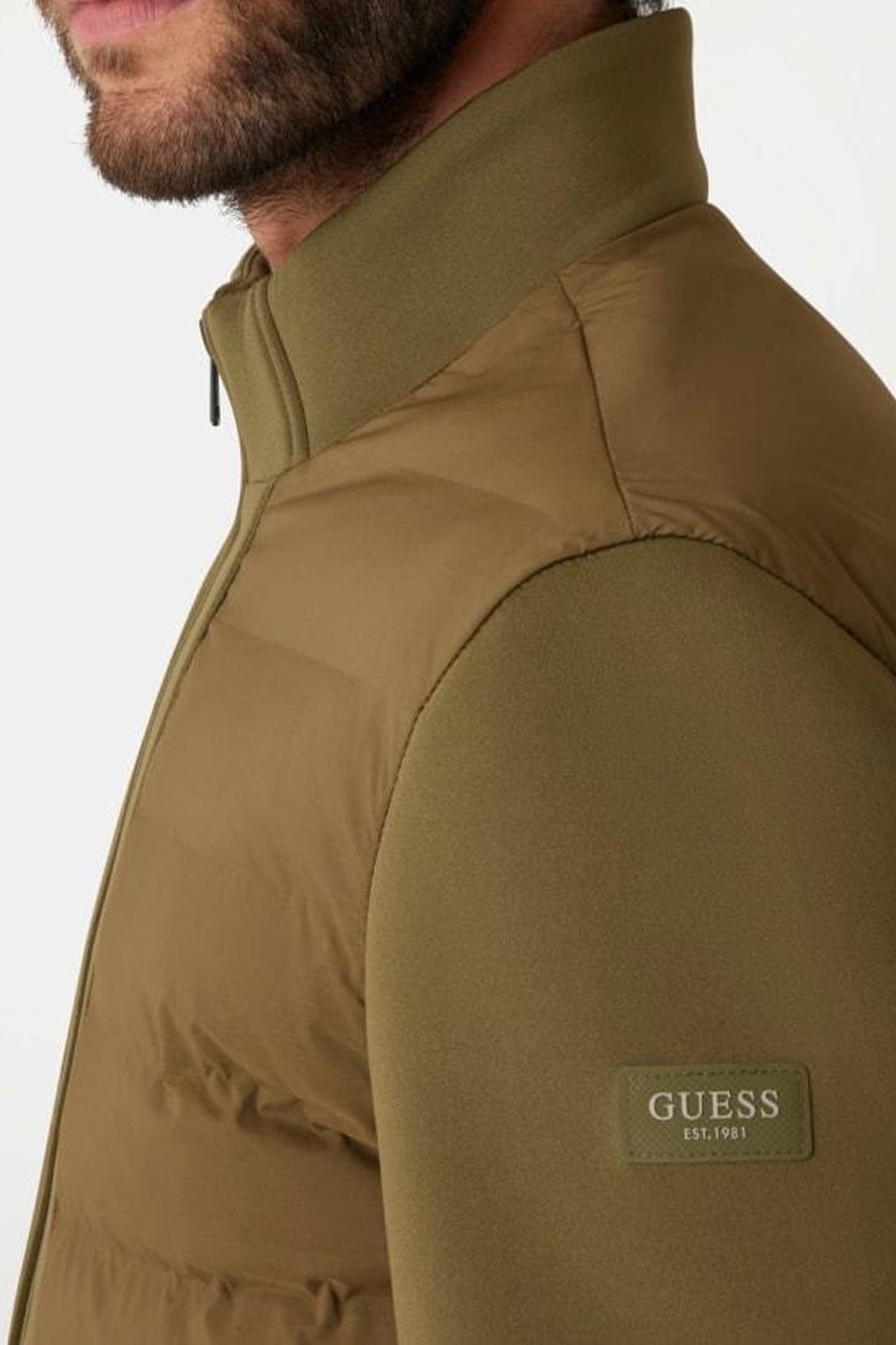 GUESS ECO QUILTED JACKET ARMY OLIVE 4