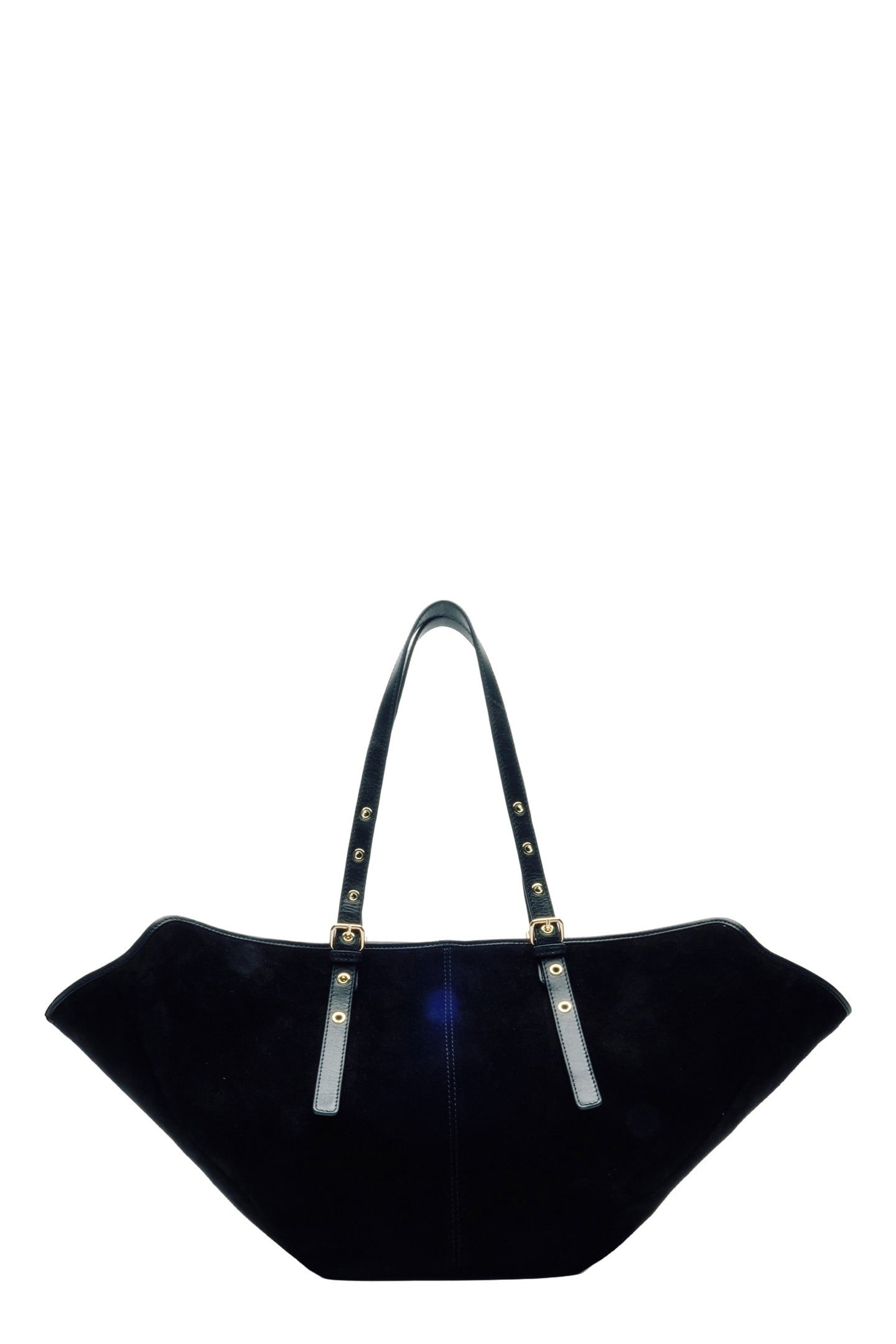 NORA SUEDE BLACK W. GOLD 1