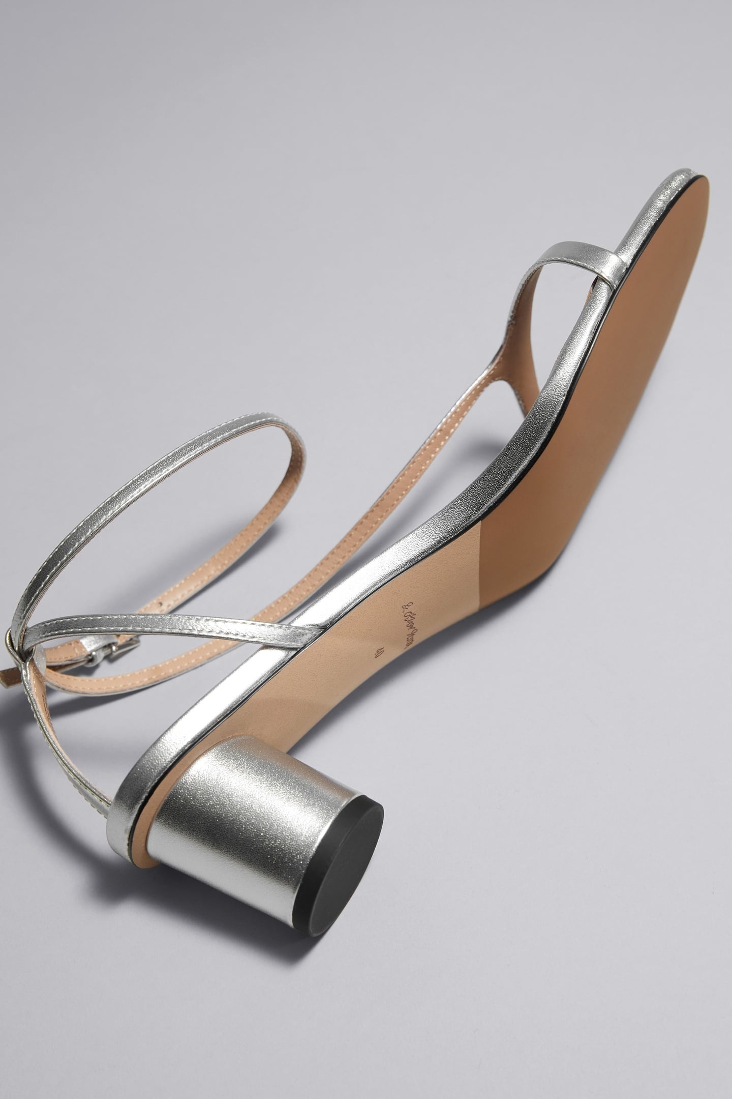 SANDA BLOCK HEEL SANDALETTE SILVER 4