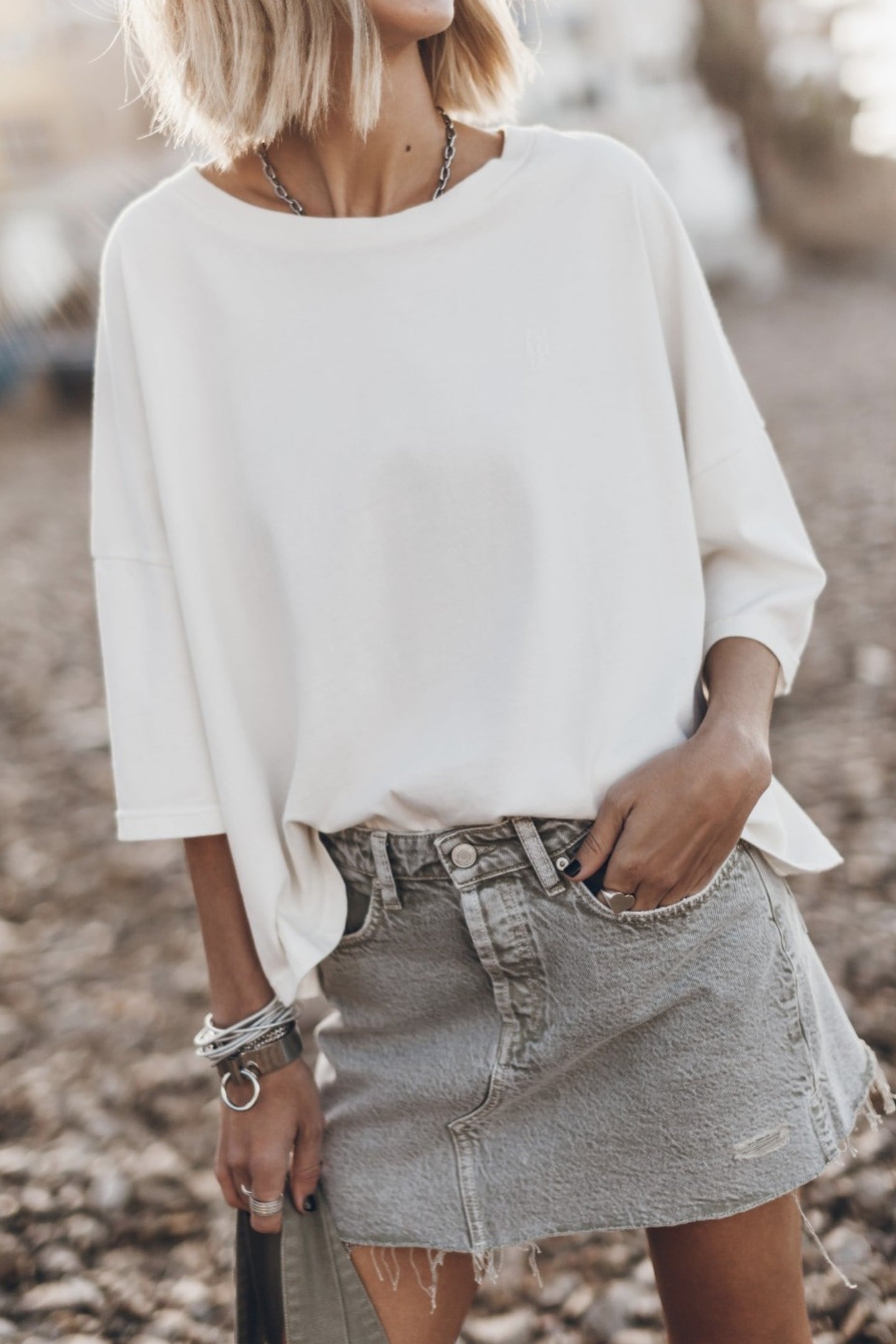 THE WHITE LOOSE COTTON T-SHIRT WHITE 1