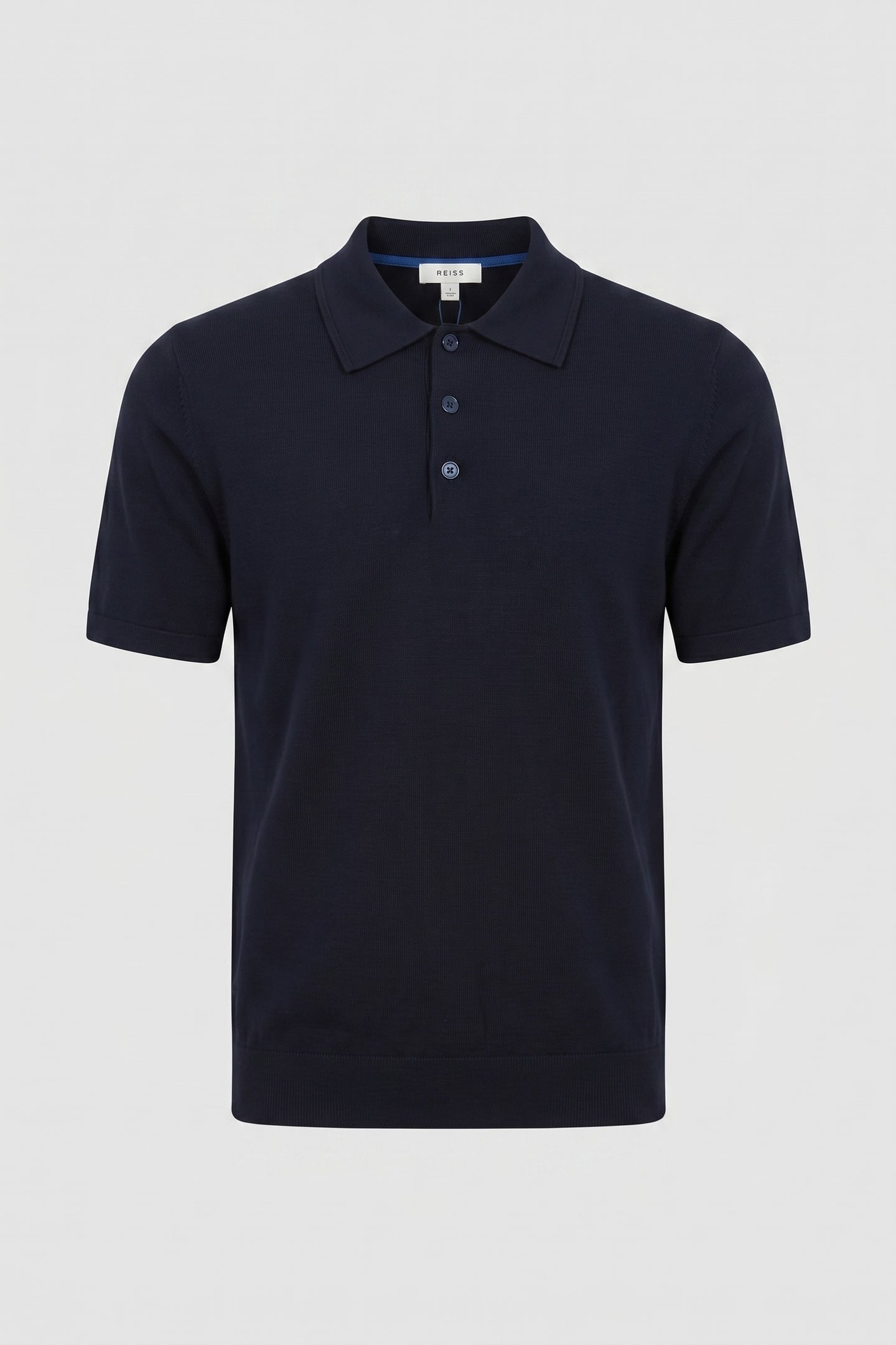 SS BUTTON POLO KNIT NAVY 3