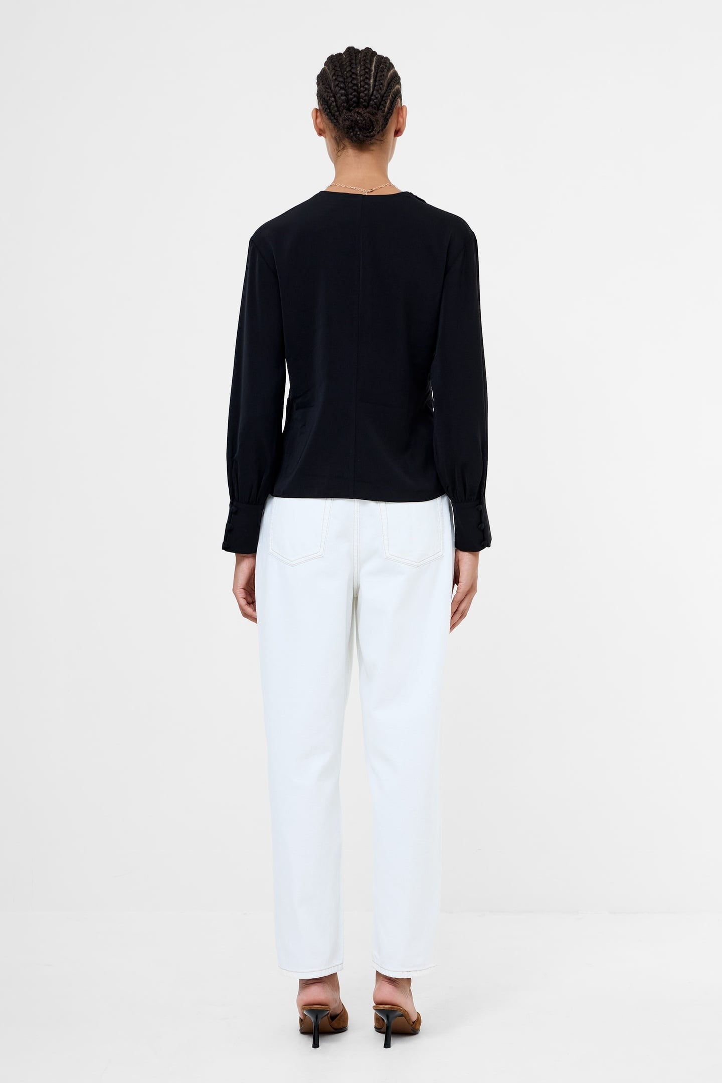 LAUREL CREPE PEPLUM TOP BLACKOUT 3