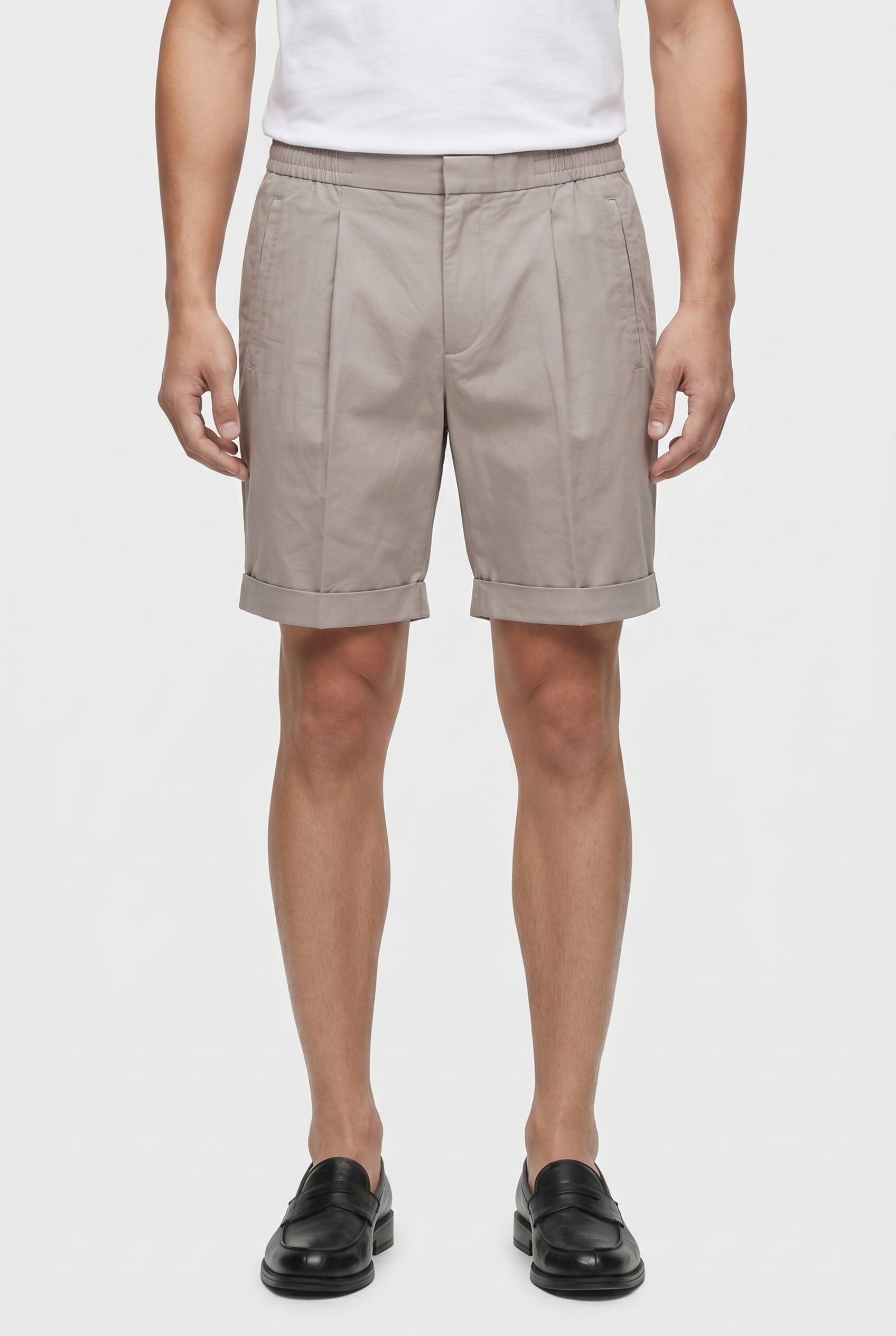 LINEN BLEND SHORT NEUTRAL 1