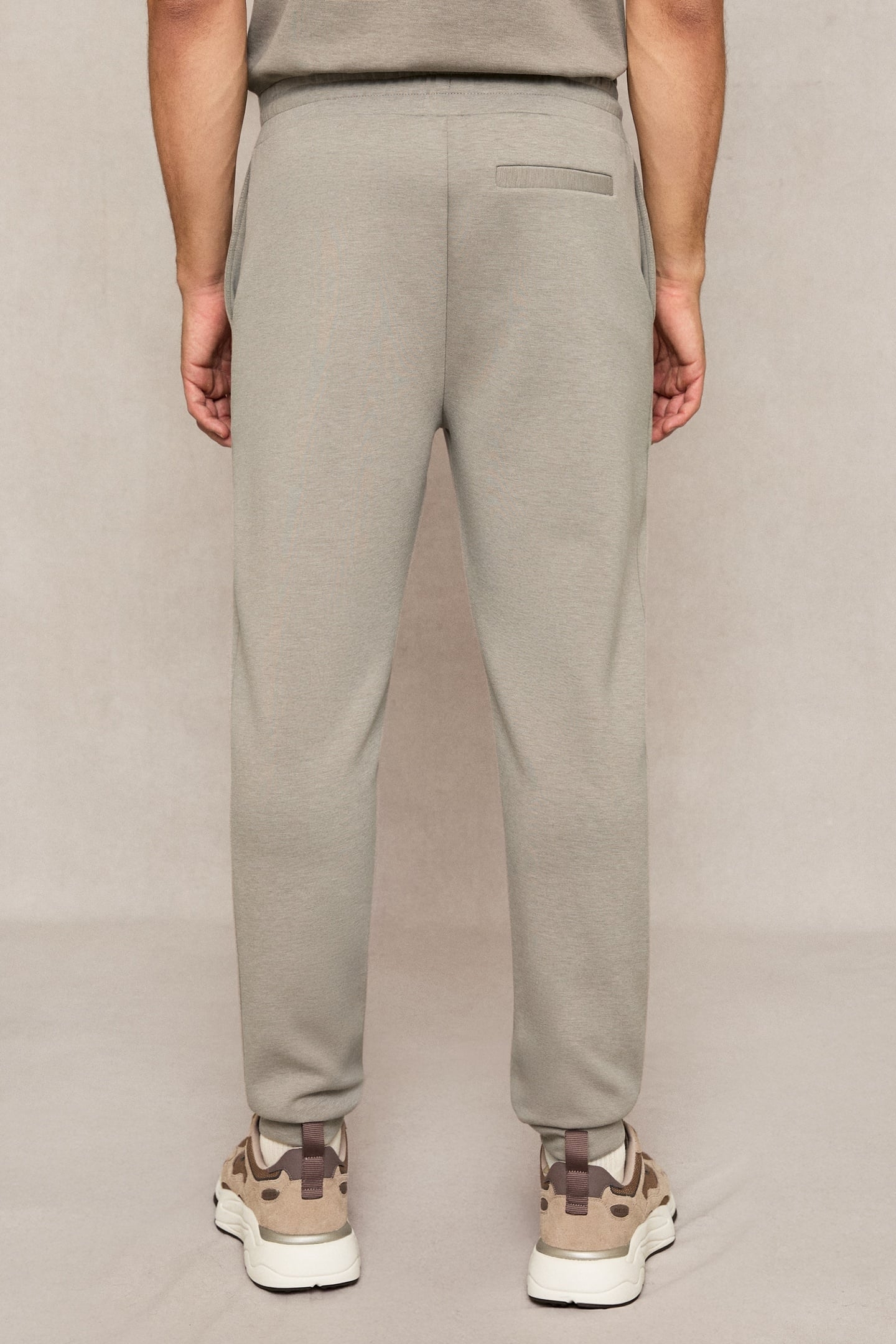 INTERLOCK DRAWSTRING JOGGER TAUPE 2
