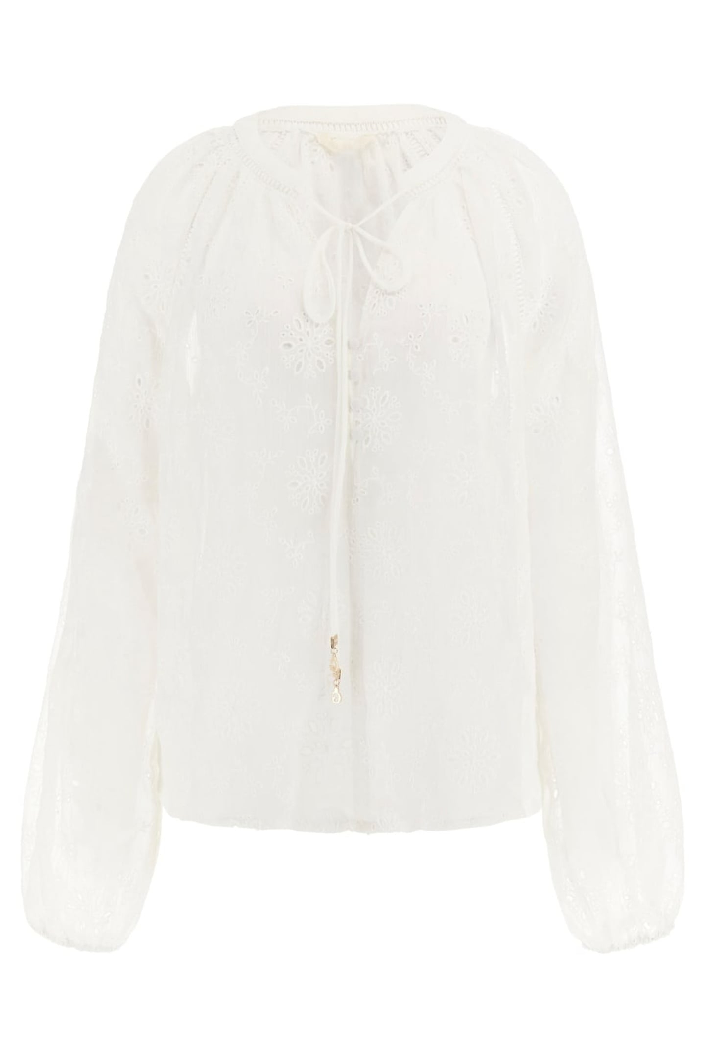 GUESS ECO LS DANIÈLE EMBRO TOP PURE WHITE 1