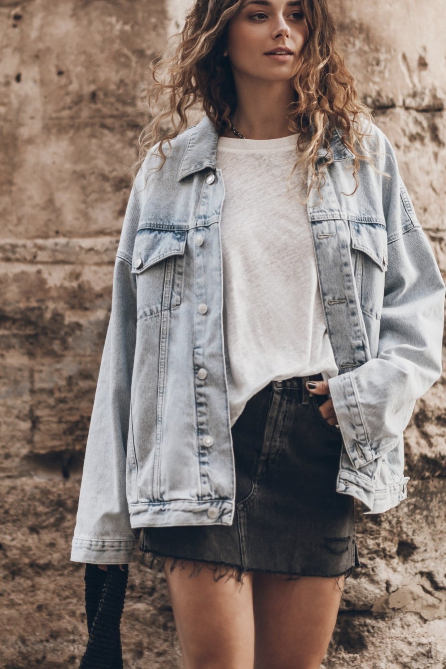 THE BLUE OVERSIZED DENIM JACKET BLUE 1