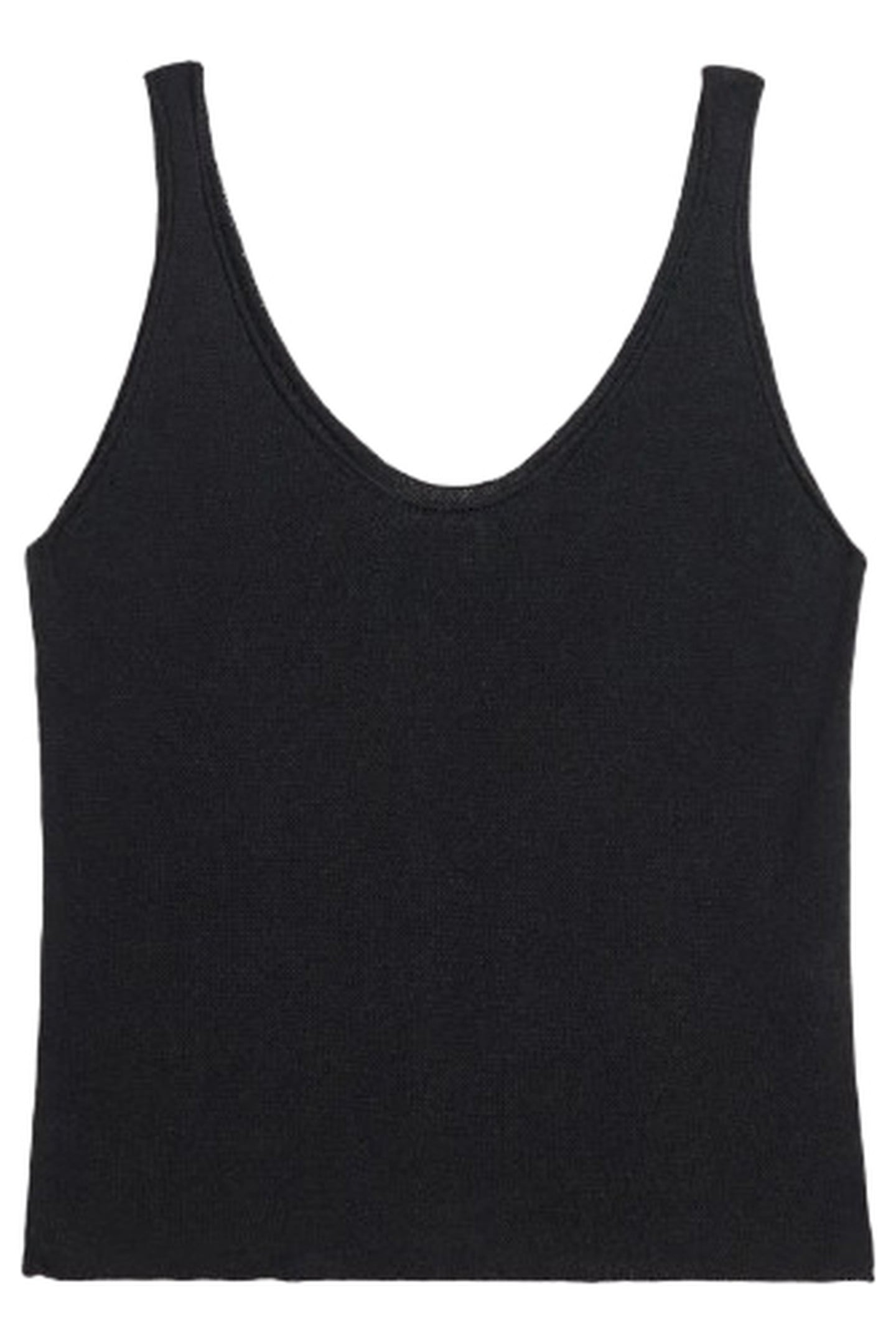 THE BLACK THIN KNIT TANK TOP BLACK 2