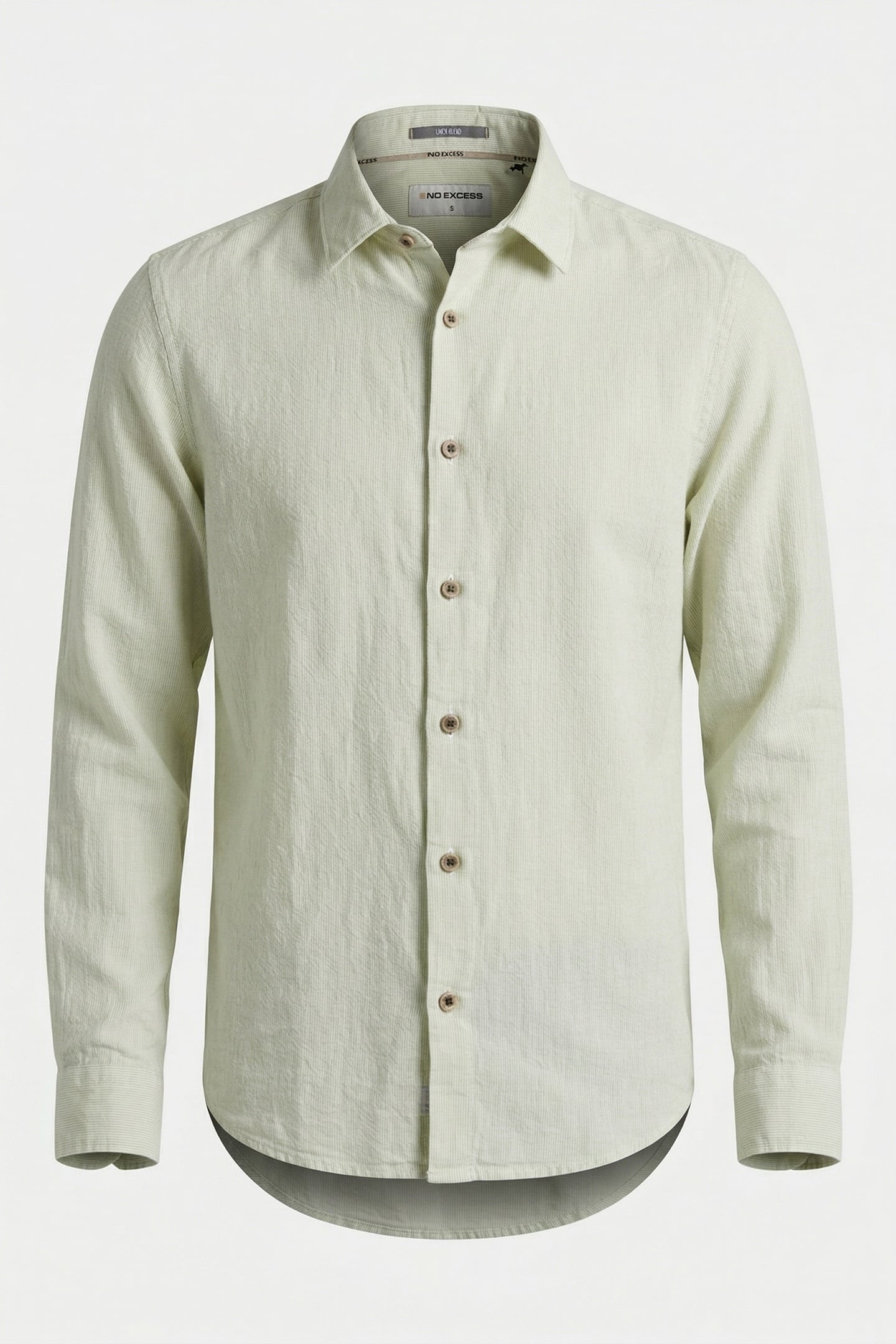 SHIRT STRIPE WITH LINEN GREEN 3