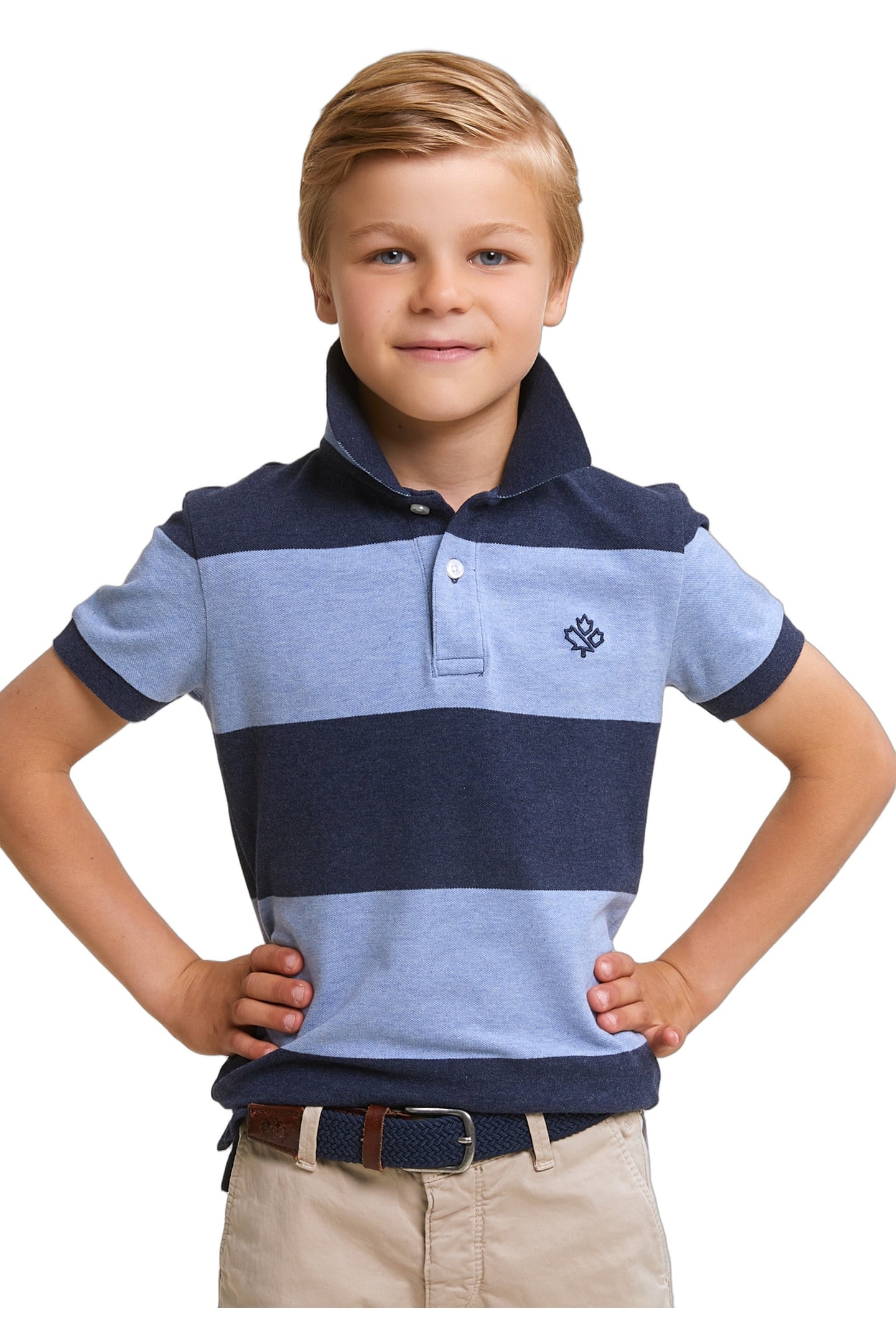 CUSTOM FIT STRIPED STRETCH POLO NIGHT BLUE MIX/SEASHORE MIX 1